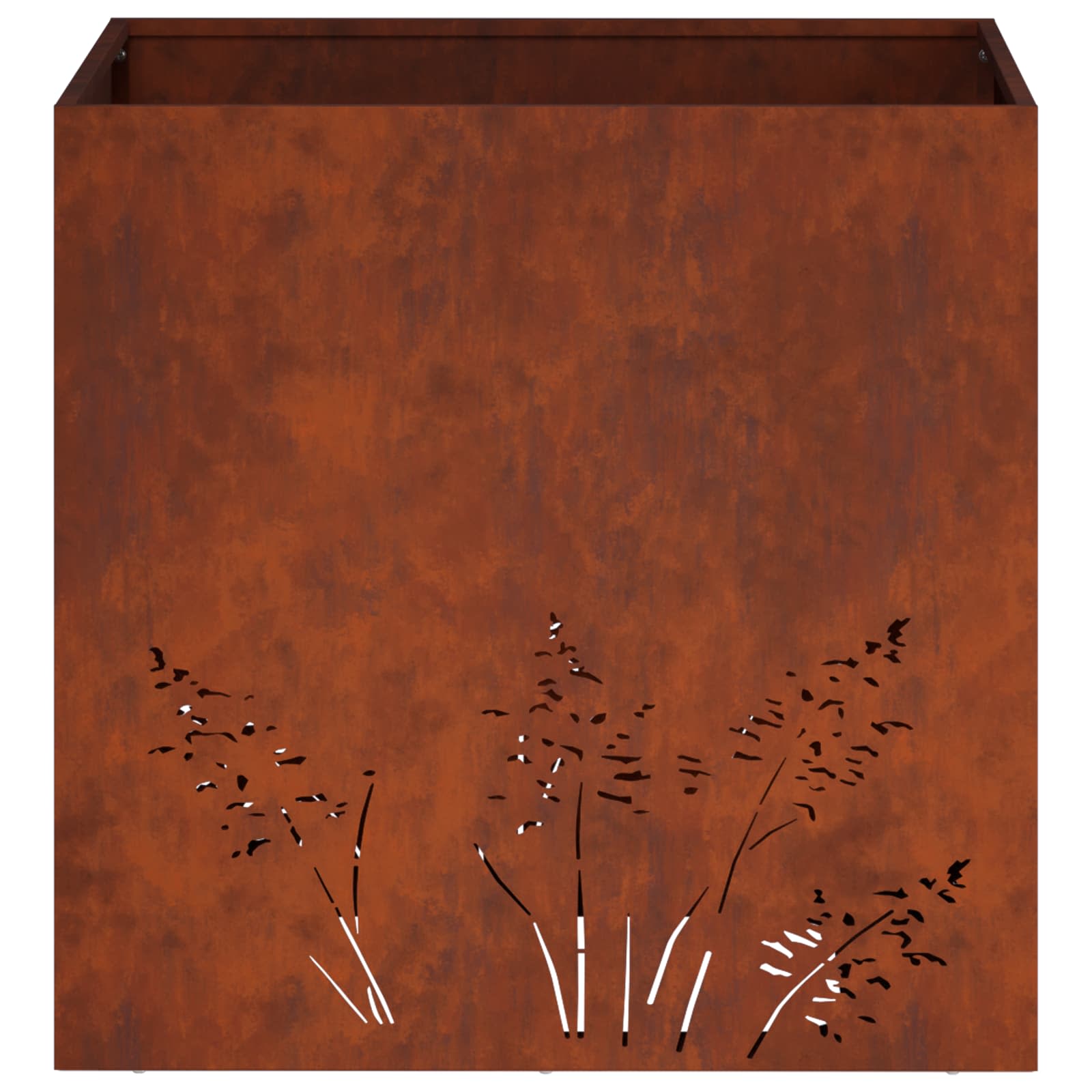 Kerti cserép rozsdás 50 x 50 x 49 cm időjárásálló acél