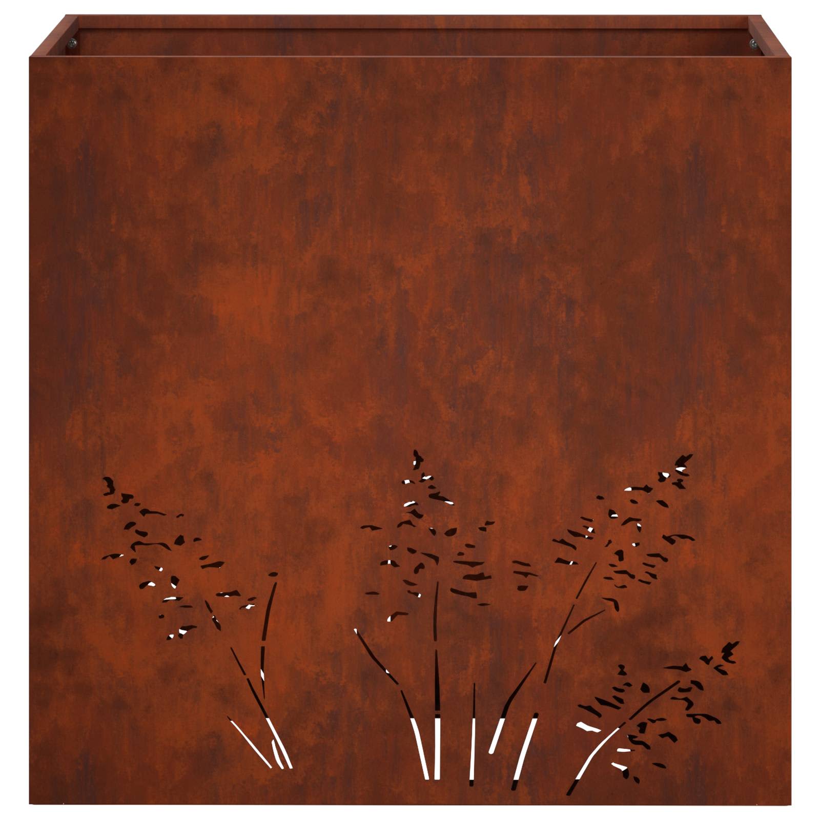 Kerti cserép rozsdás 50 x 30 x 49 cm időjárásálló acél