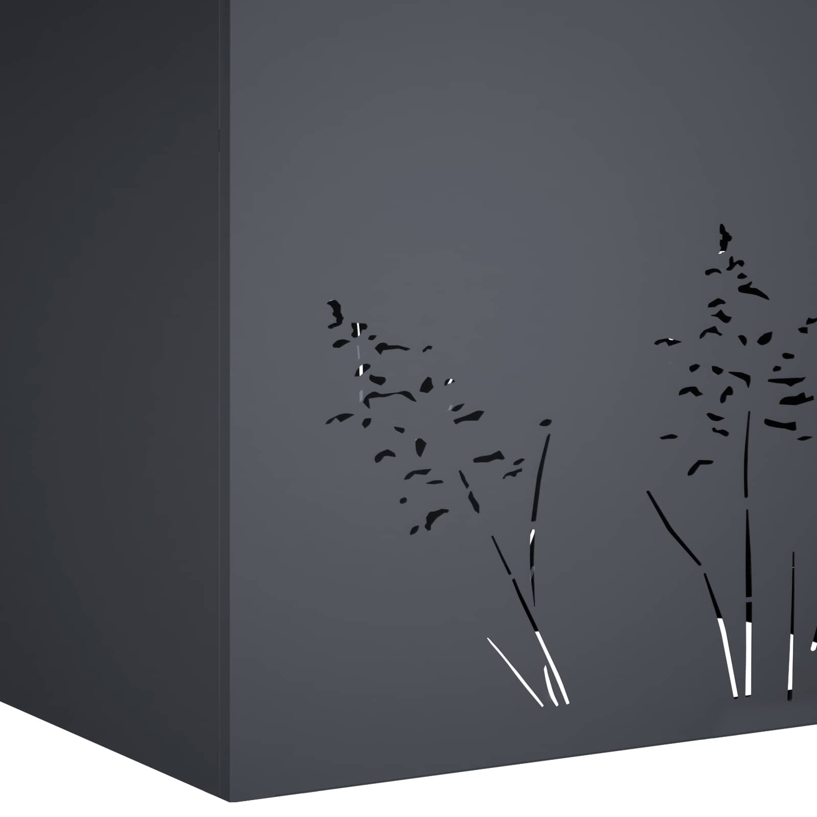 Kerti cserép antracitszürke 80 x 20 x 49 cm