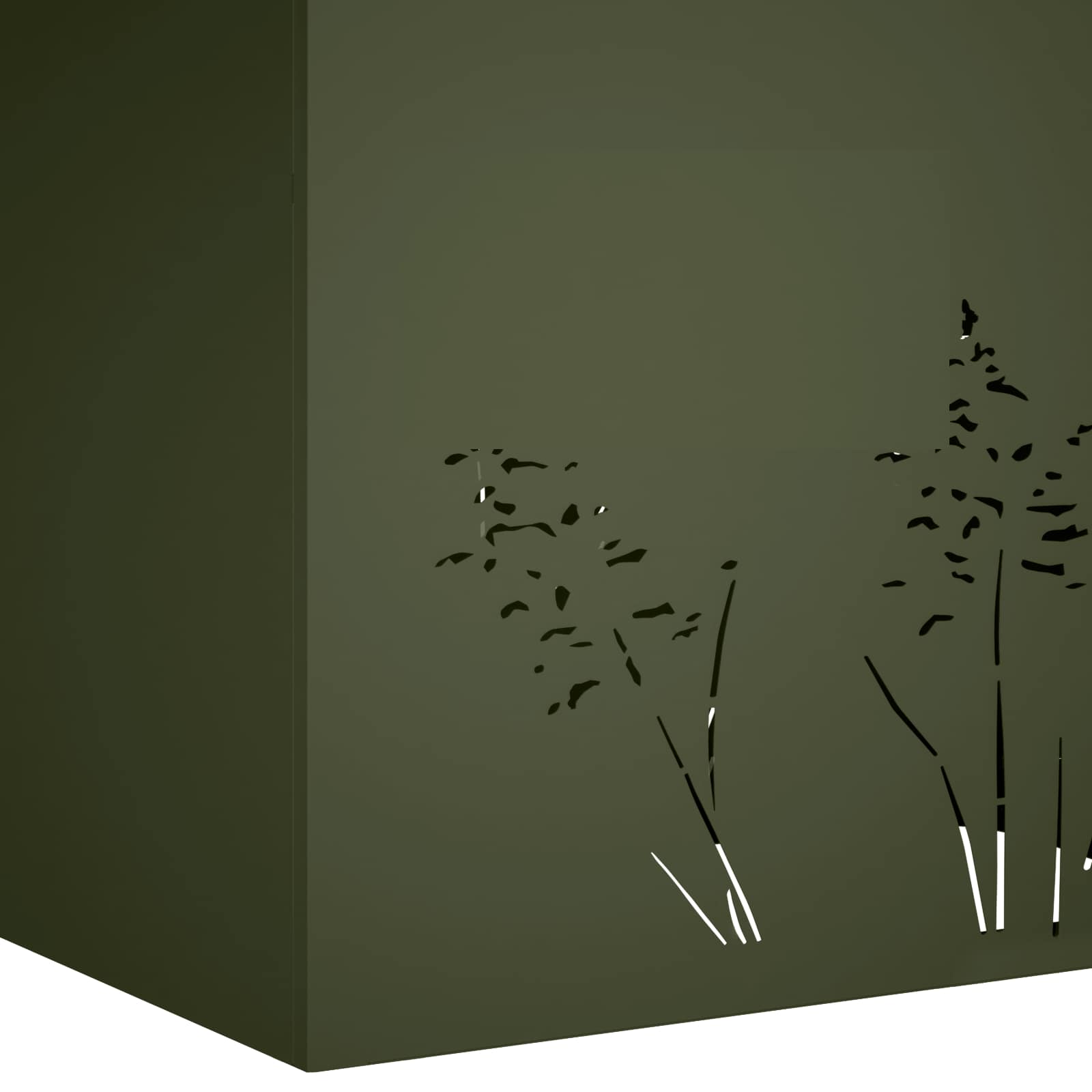 Kerti cserép 2 db olajzöld 80 x 20 x 49 cm