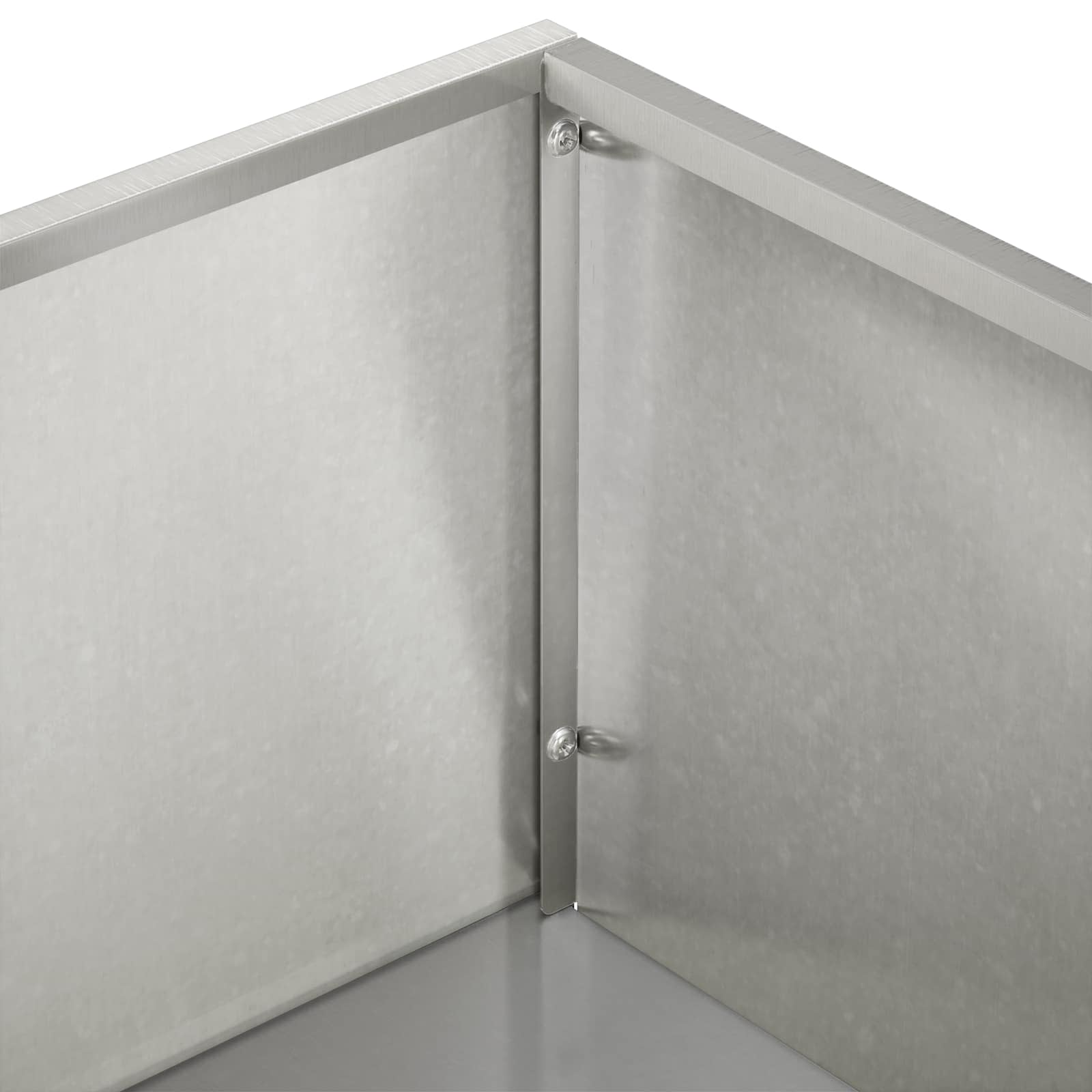 Kerti cserép 2 db ezüst 80 x 20 x 49 cm rozsdamentes acél