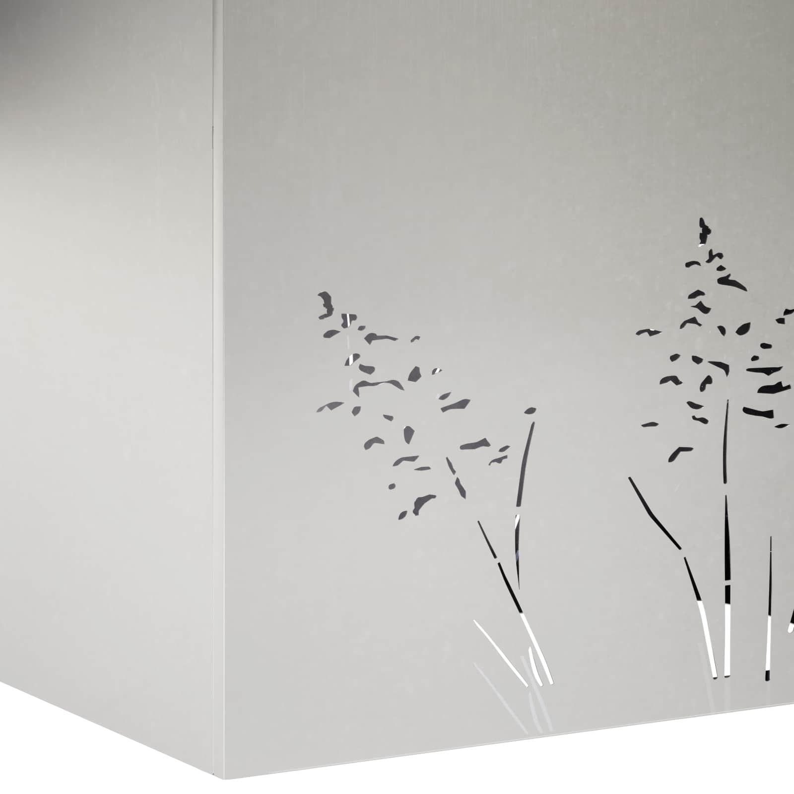 Kerti cserép 2 db ezüst 80 x 20 x 49 cm rozsdamentes acél