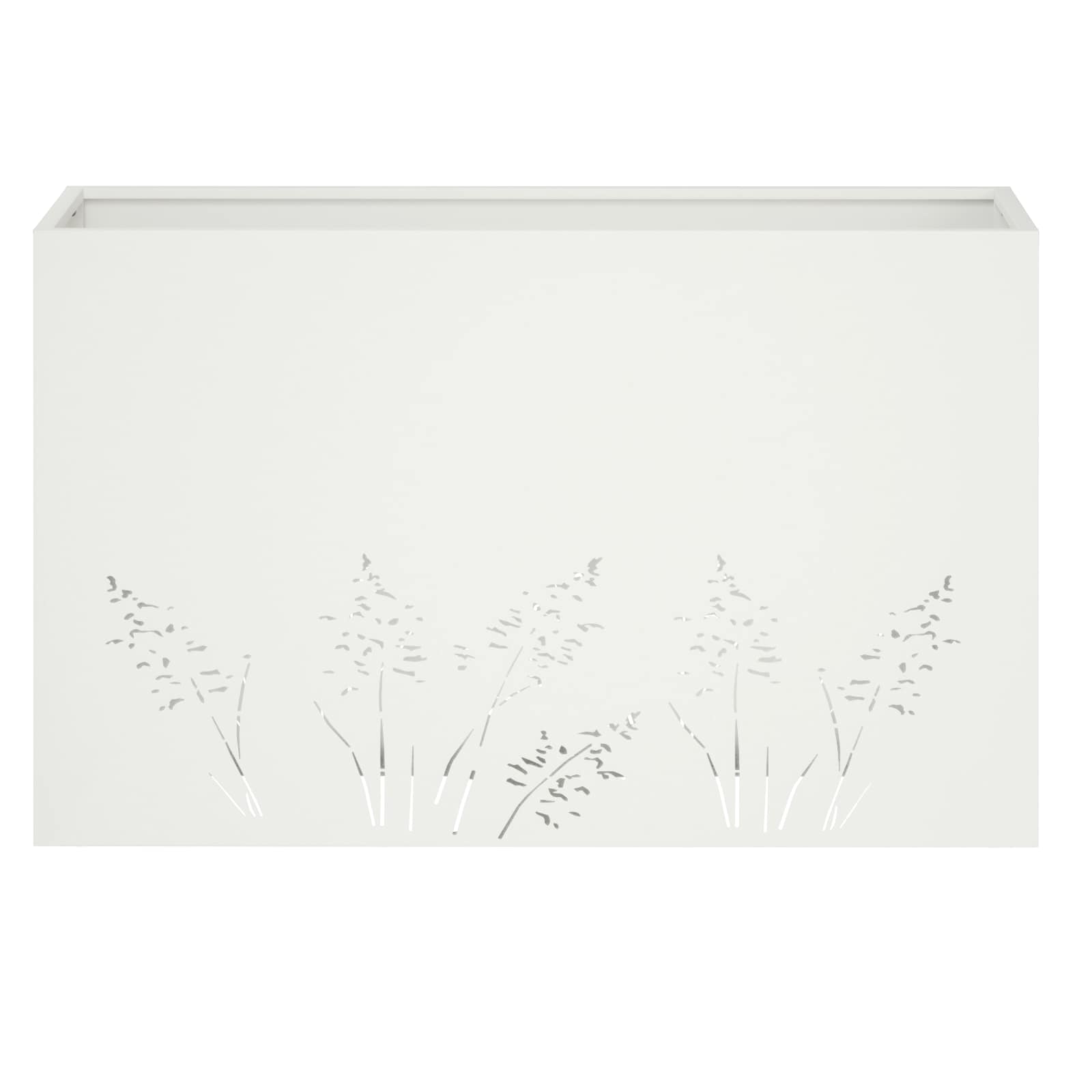 Kerti cserép 2 db fehér 80 x 30 x 49 cm hidegen hengerelt acél