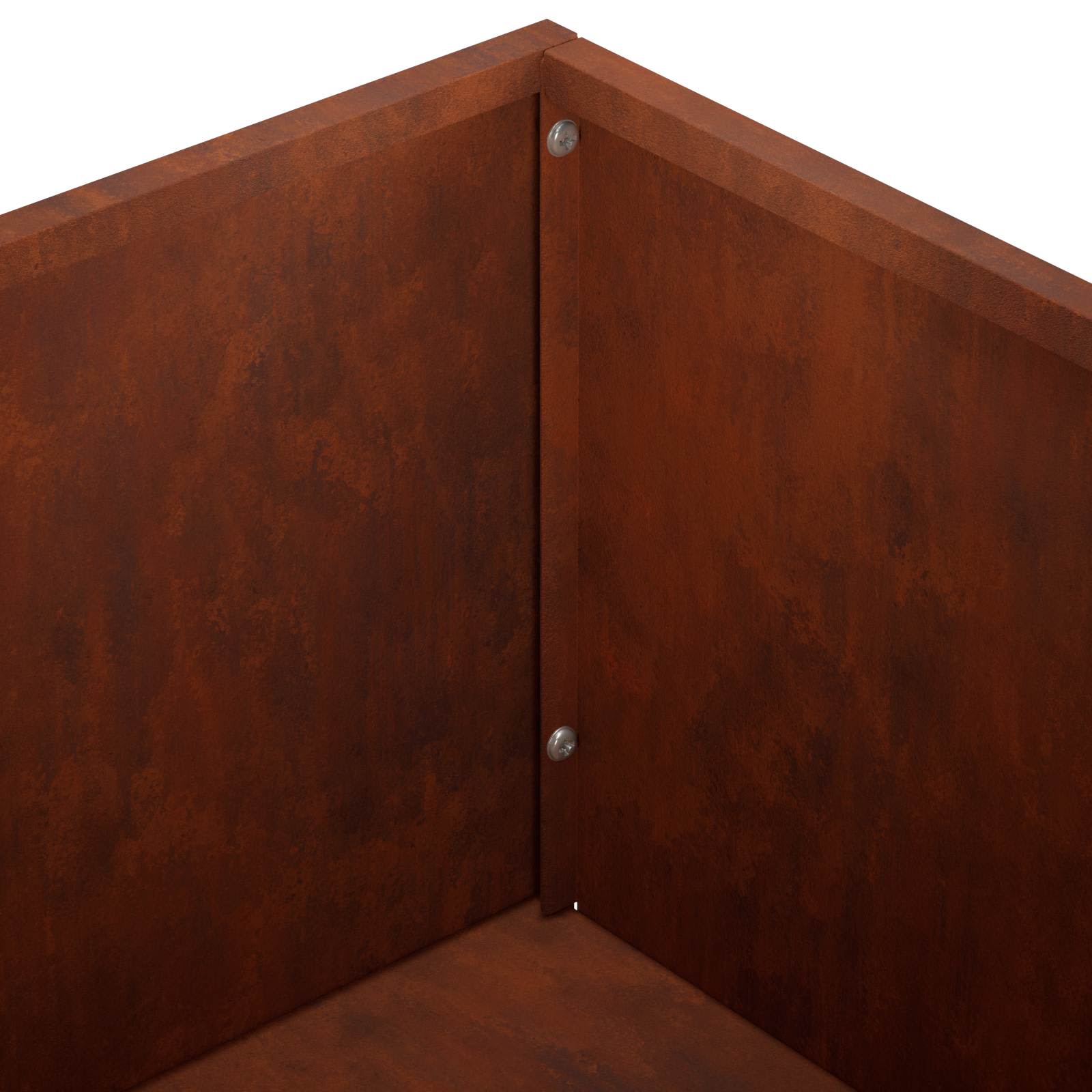 Kerti cserép 2 db rozsdás 80 x 30 x 49 cm időjárásálló acél