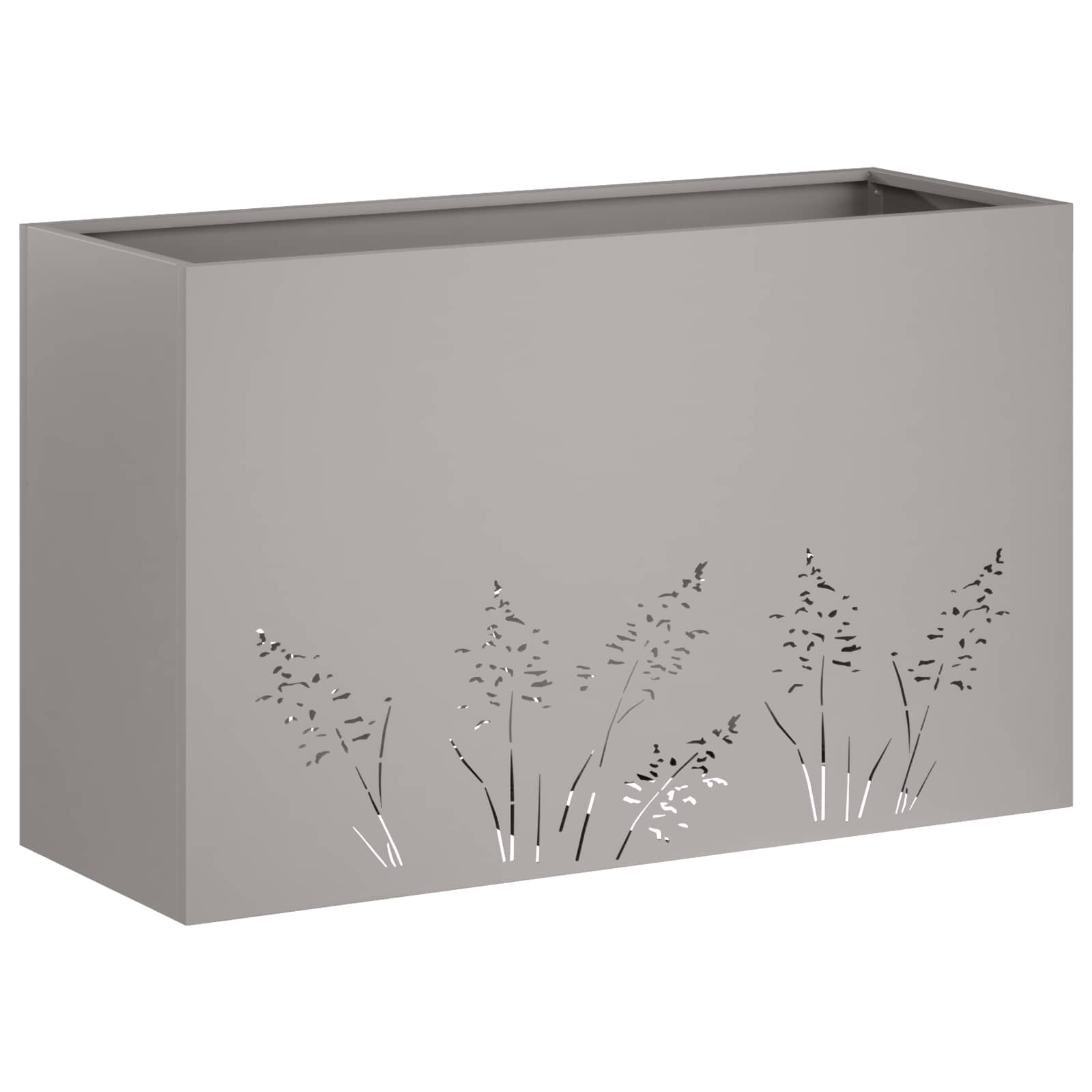Kerti cserép 2 db rozsdás 80 x 30 x 49 cm időjárásálló acél