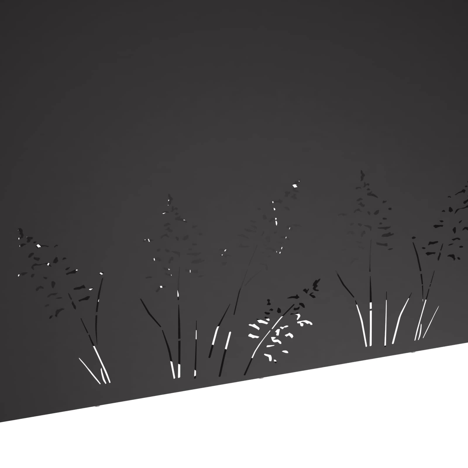 Kerti cserép 2 db fekete 100 x 30 x 49 cm