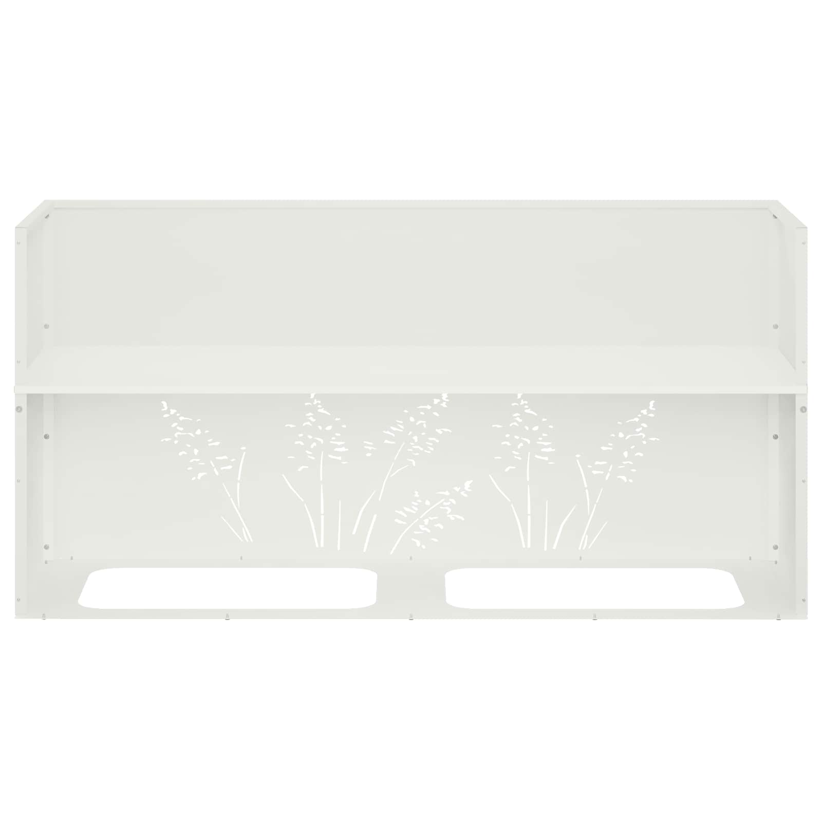 Kerti cserép 2 db fehér 100 x 30 x 49 cm hidegen hengerelt acél