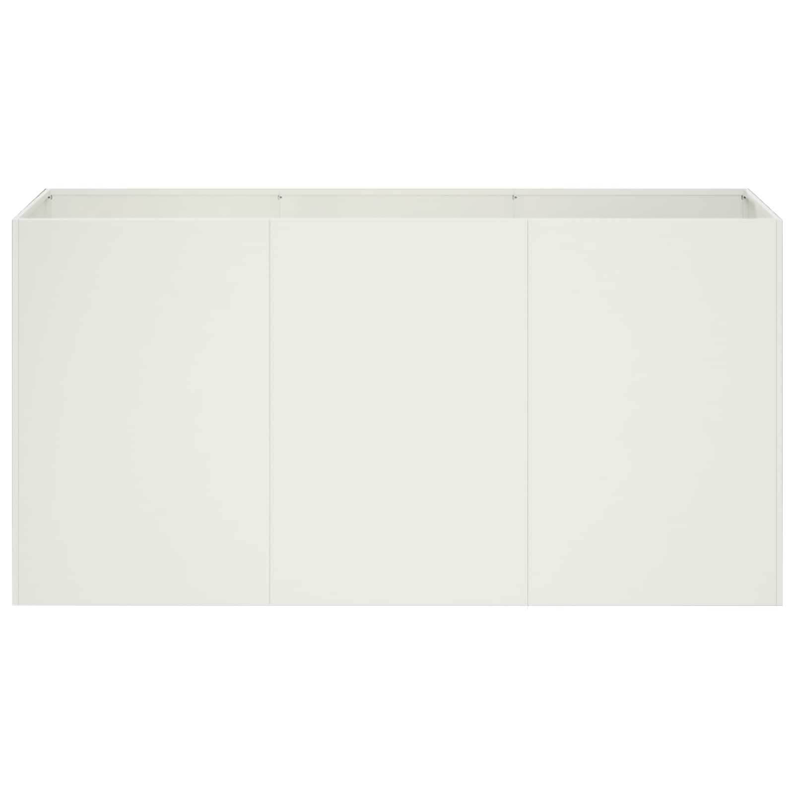 Kerti cserép fehér 120 x 40 x 60 cm hidegen hengerelt acél