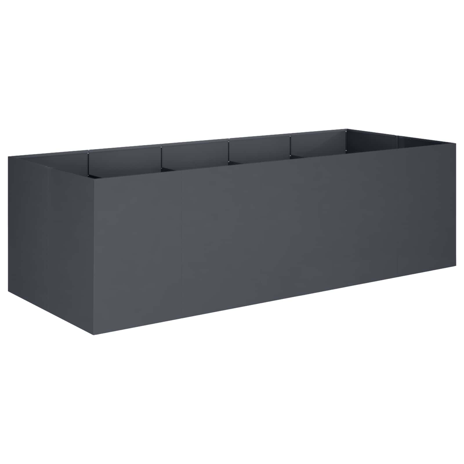 Kerti cserép antracitszürke 200 x 80 x 60 cm