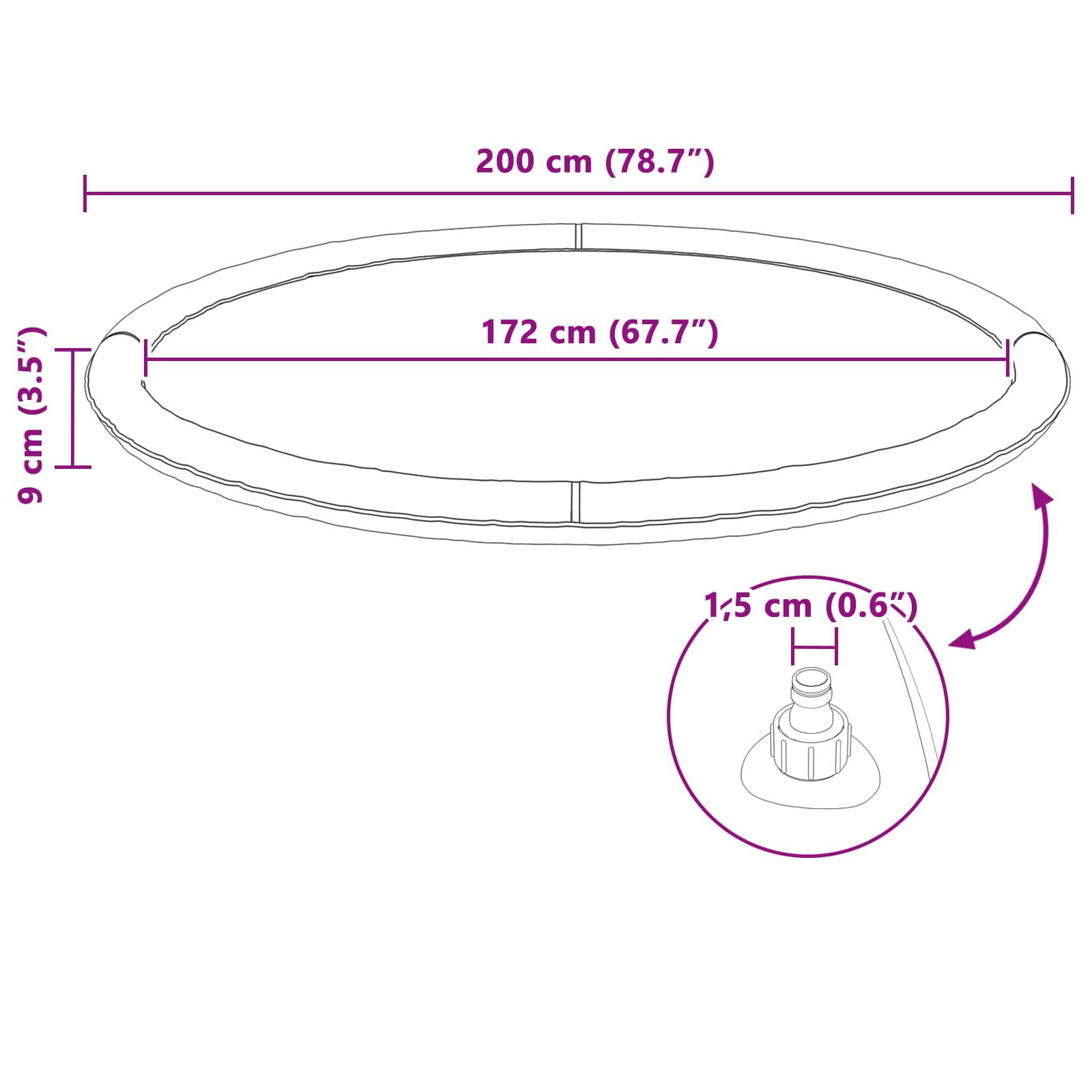 Fröcskölőpad gyerekeknek és kutyáknak kék ø200 x 9 cm pvc