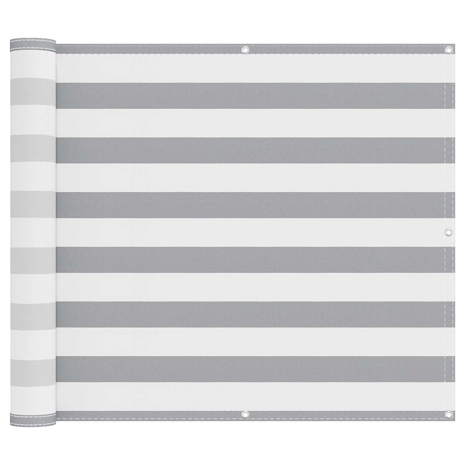 Erkély szúnyogháló világosszürke és fehér 90 x 300 cm