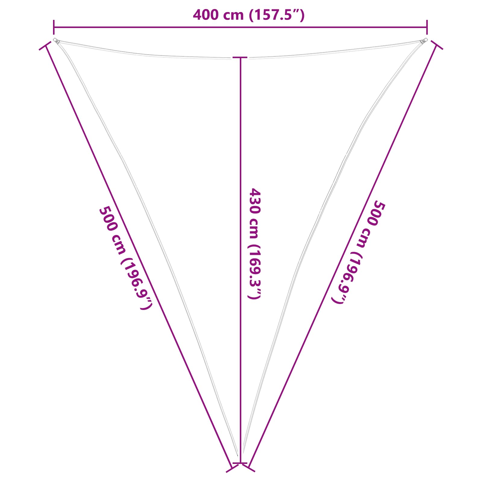 Kültéri napernyő vászon 4 x 5 x 5 m 100% poliészter oxford