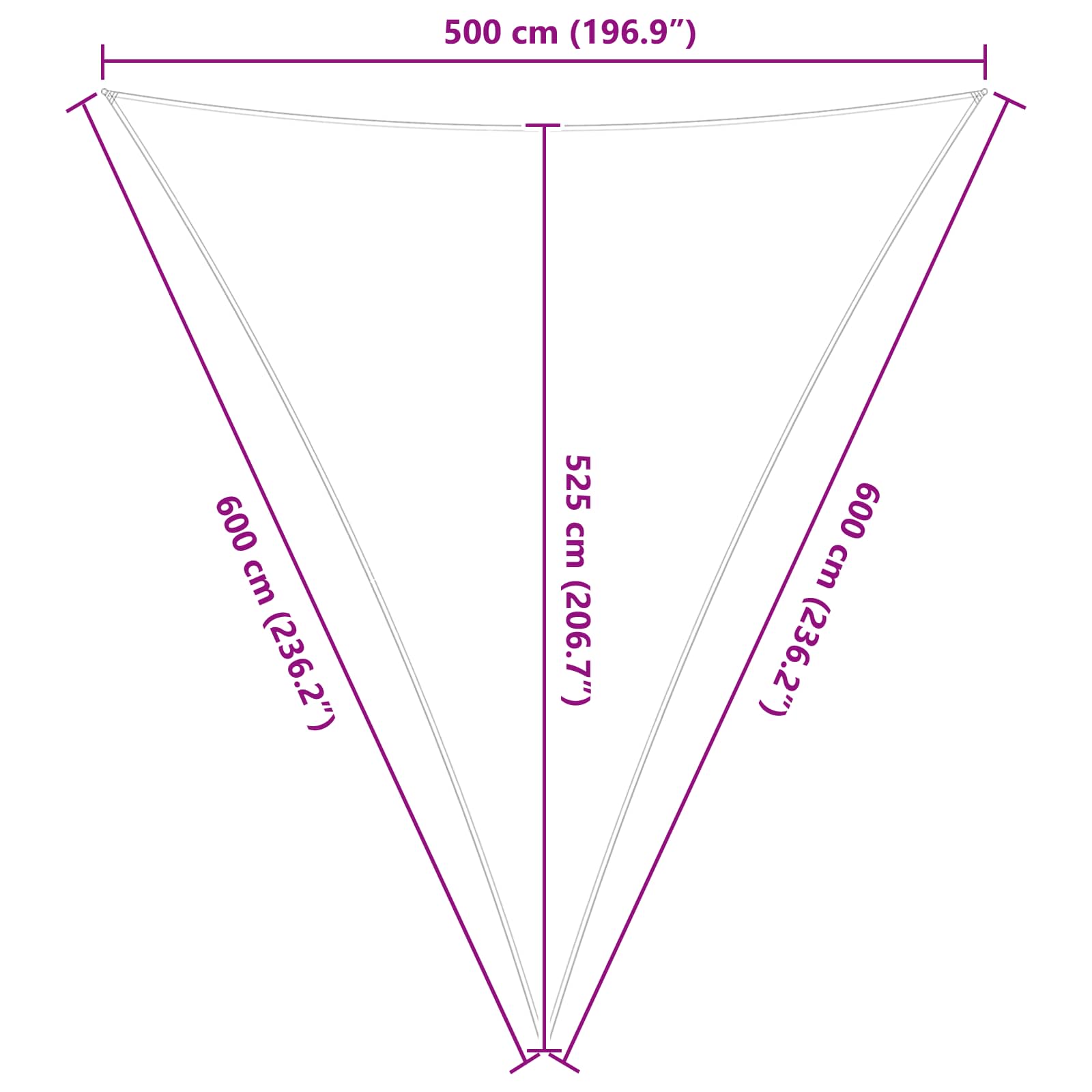 Kültéri napernyő vászon 5 x 6 x 6 m 100% poliészter oxford