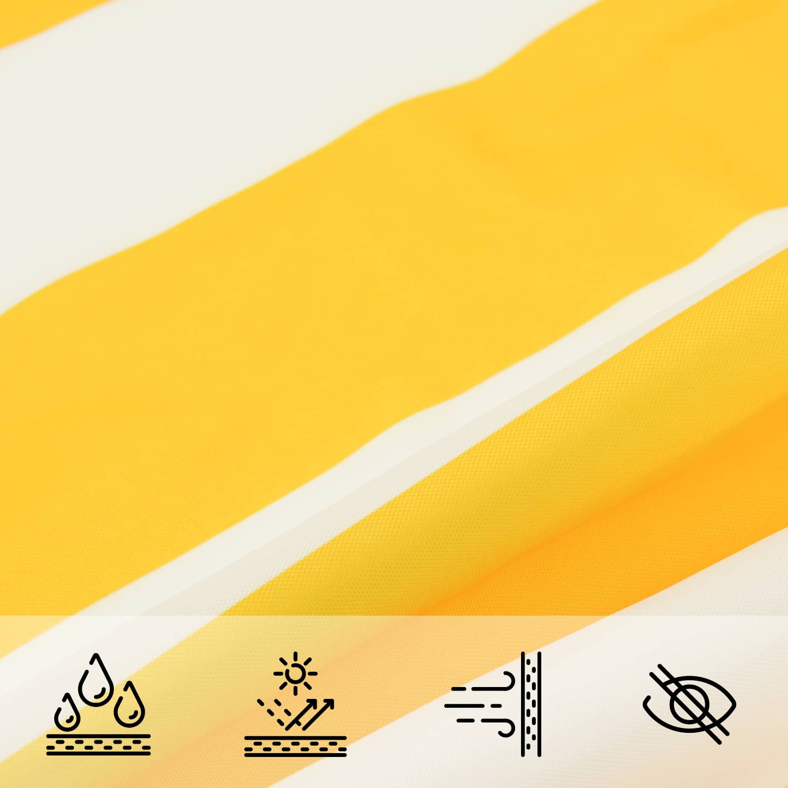 Kültéri napernyő vászon 6 x 6 x 6 m 100% poliészter oxford