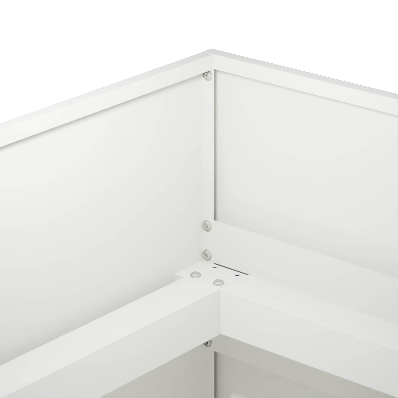 Kerti cserép fehér 280 x 80 x 60 cm hidegen hengerelt acél