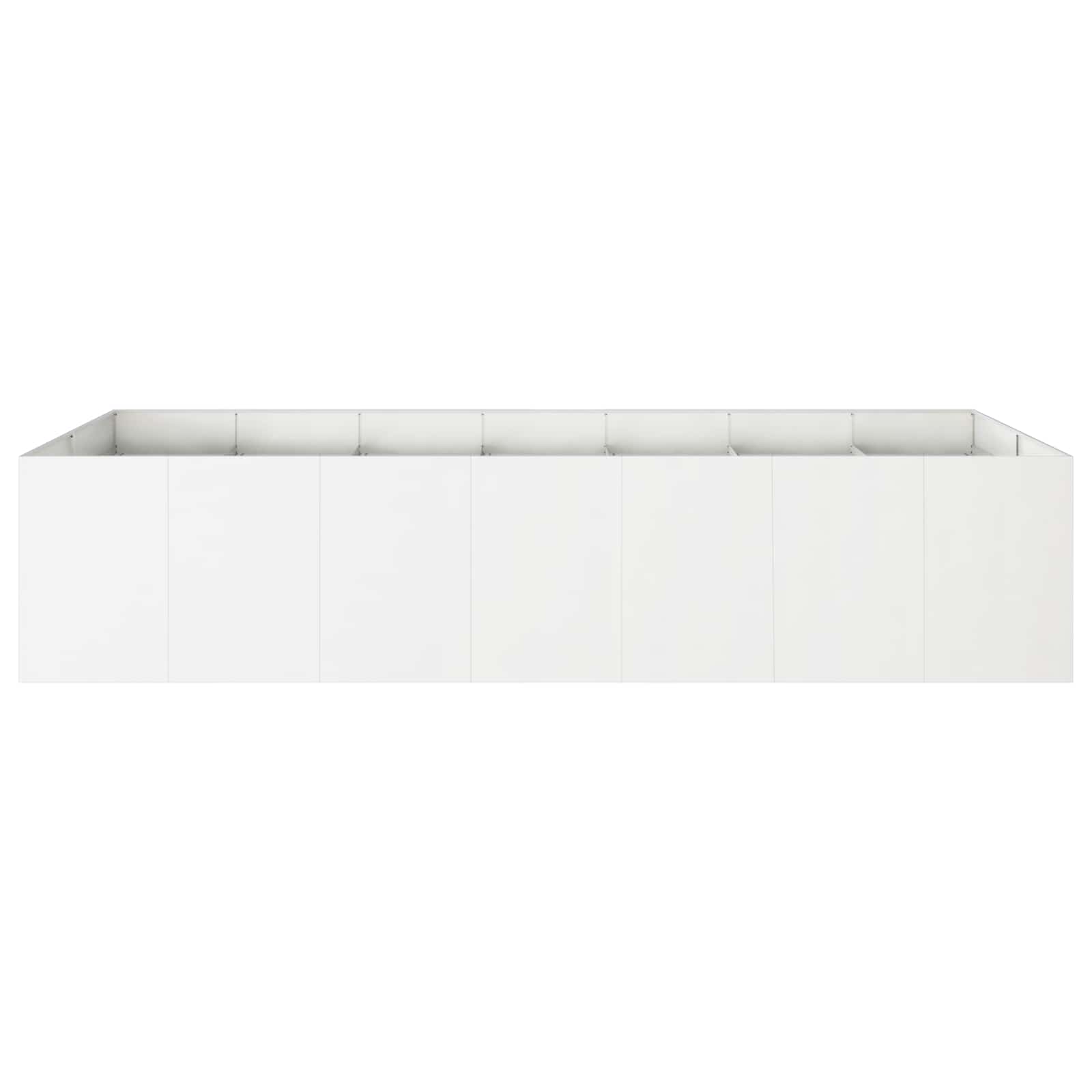 Kerti cserép fehér 280 x 80 x 60 cm hidegen hengerelt acél