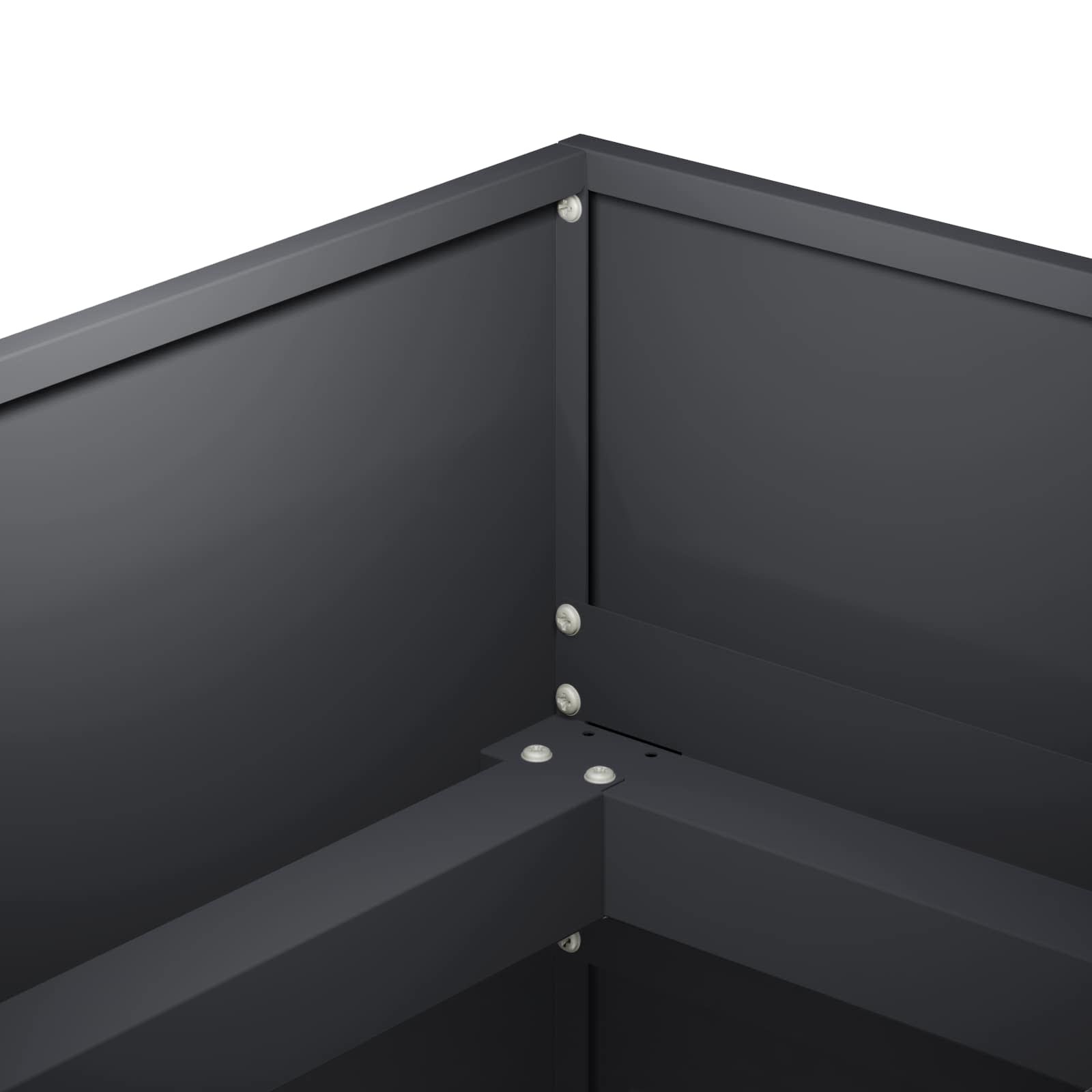 Kerti cserép antracitszürke 280 x 80 x 60 cm