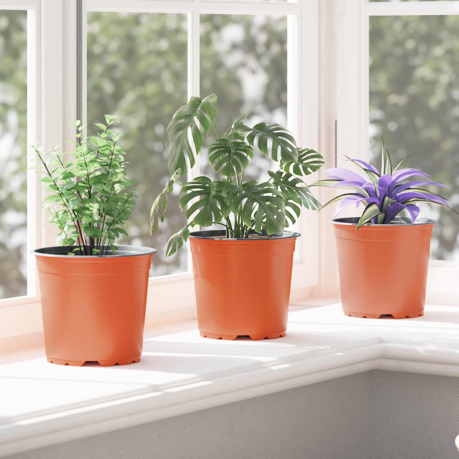 Virág cserép 50 pcs terrakotta ø 15 x 13 cm műanyag