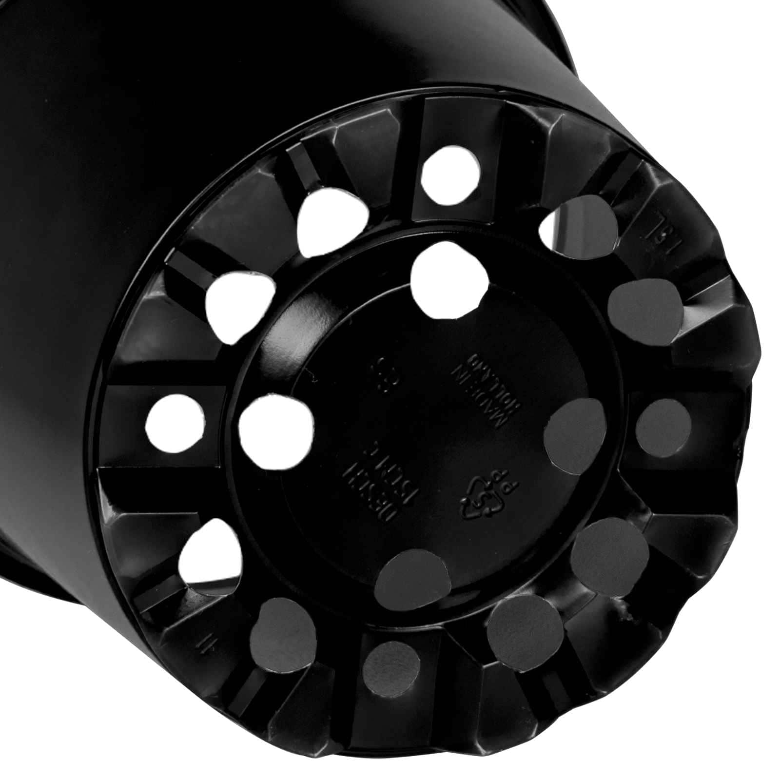 Virág cserép 100 pcs fekete ø 15 x 12.5 cm műanyag