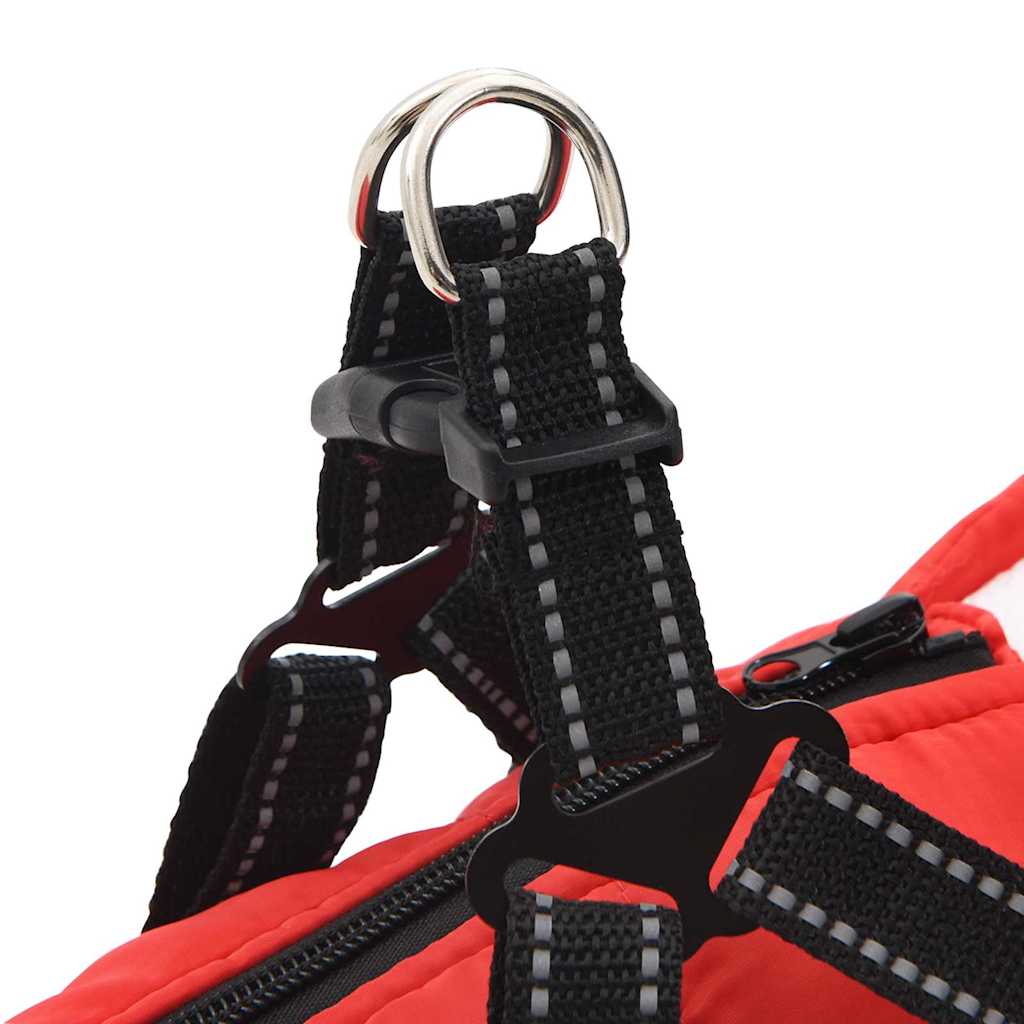 Kutya kabát hámmal piros 2xl terepmintás gyapjú és poliészter