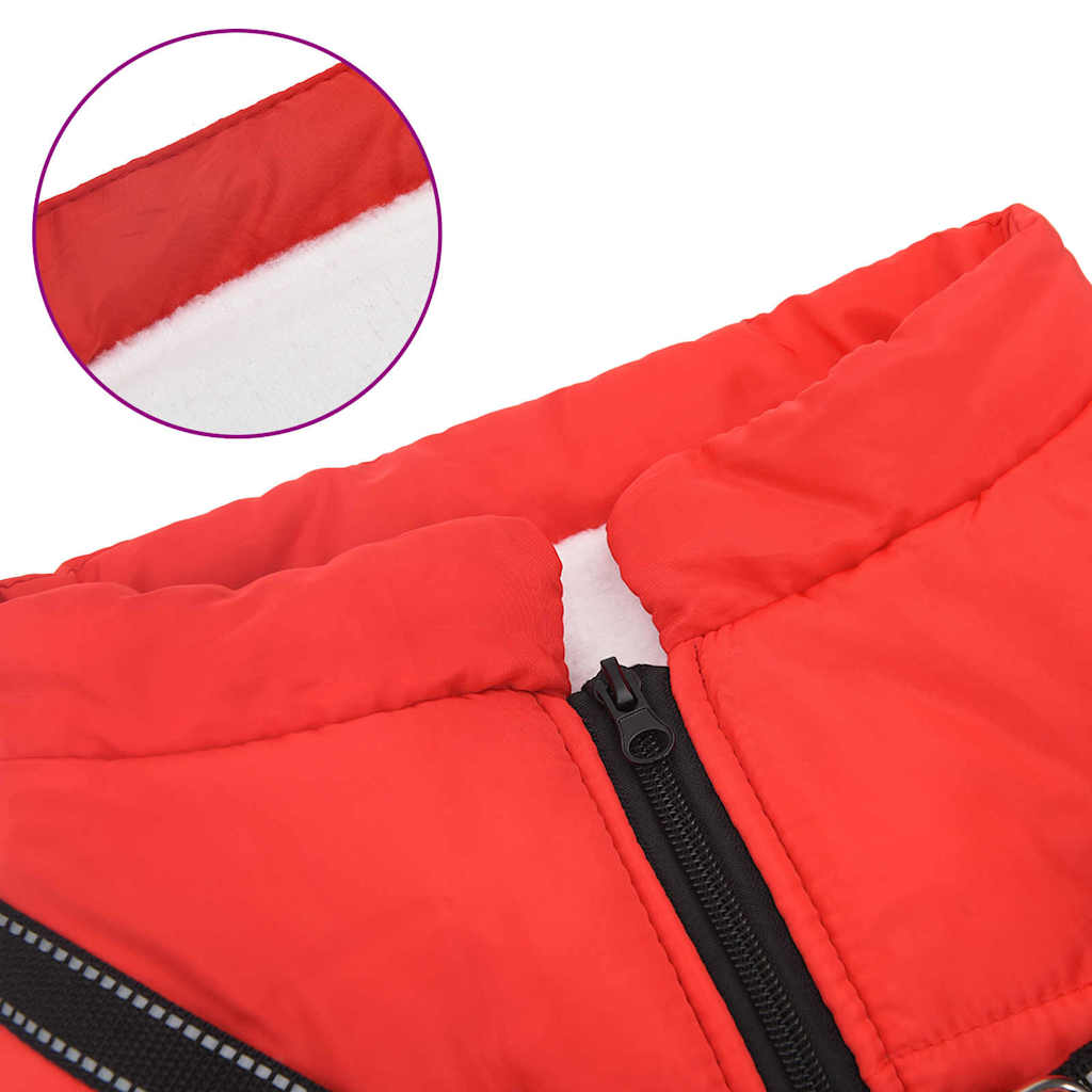 Kutya kabát hámmal piros 4xl terepmintás gyapjú és poliészter
