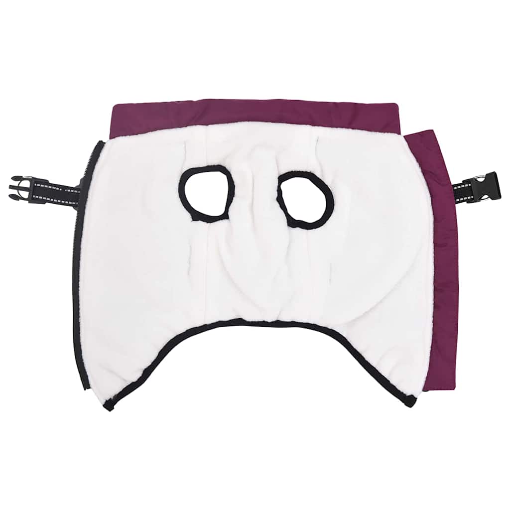 Kutya kabát hámmal lila xl terepmintás gyapjú és poliészter