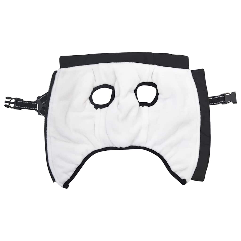 Kutya kabát hámmal fekete m terepmintás gyapjú és poliészter