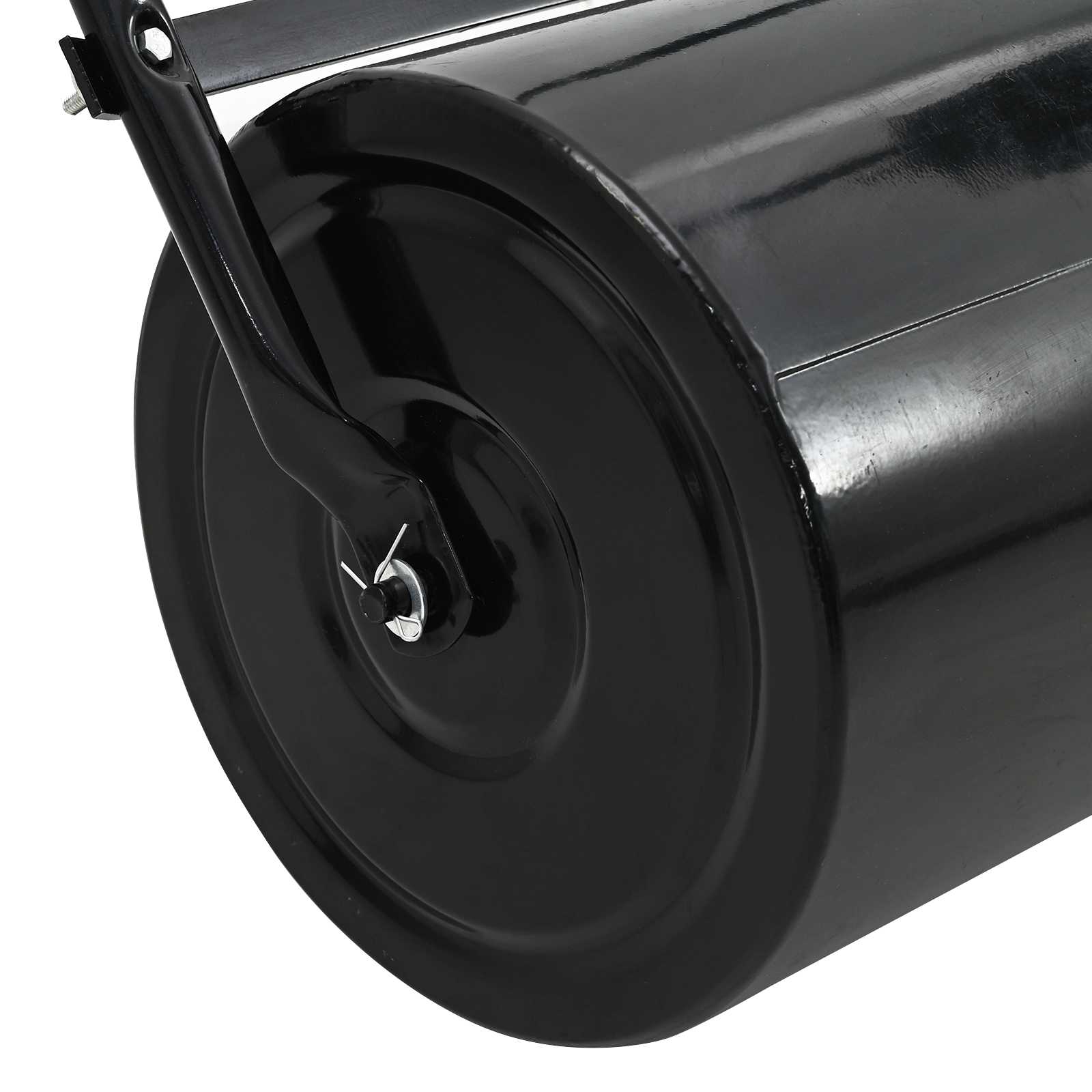 Kerti gyep hengert fekete 110 x 52 cm vas