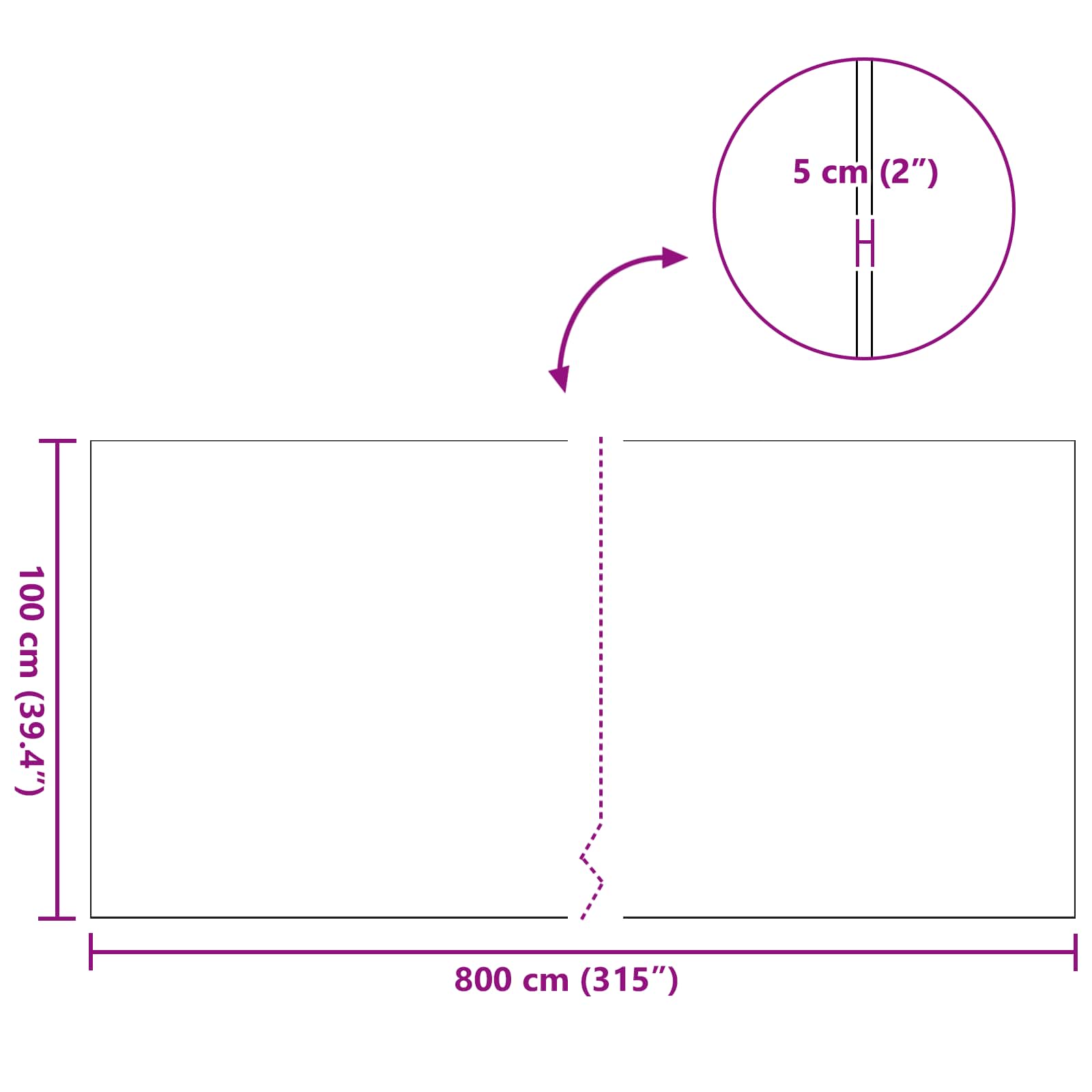 Műfű zöld 1 x 8 m / 50 mm pp és pe