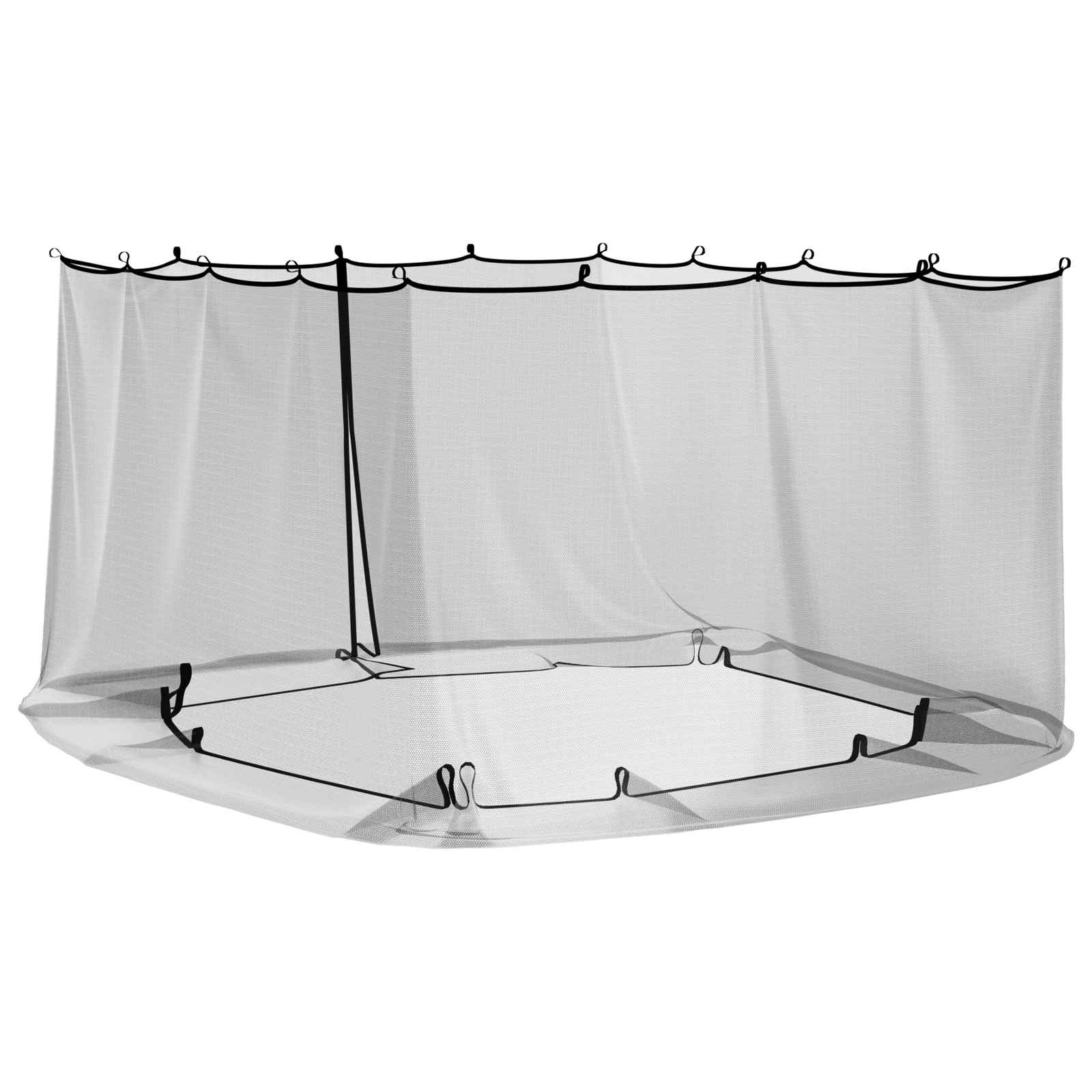 Szúnyogháló kaziból 220 hálós fekete 4 x 3 x 2 cm poliészter