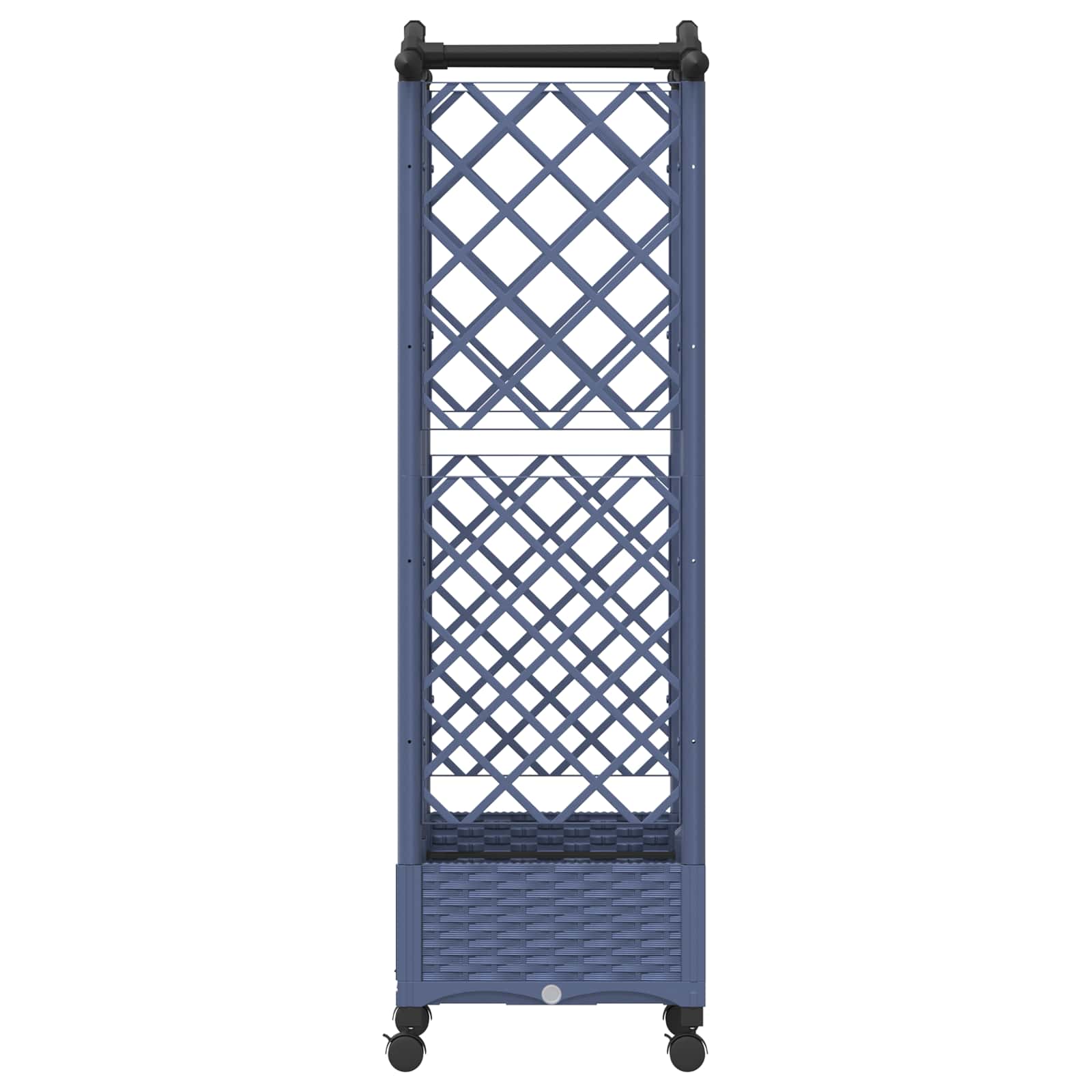 Magasított ágy trellis-szel és tetővel szürke 124 x 40 x 129 cm