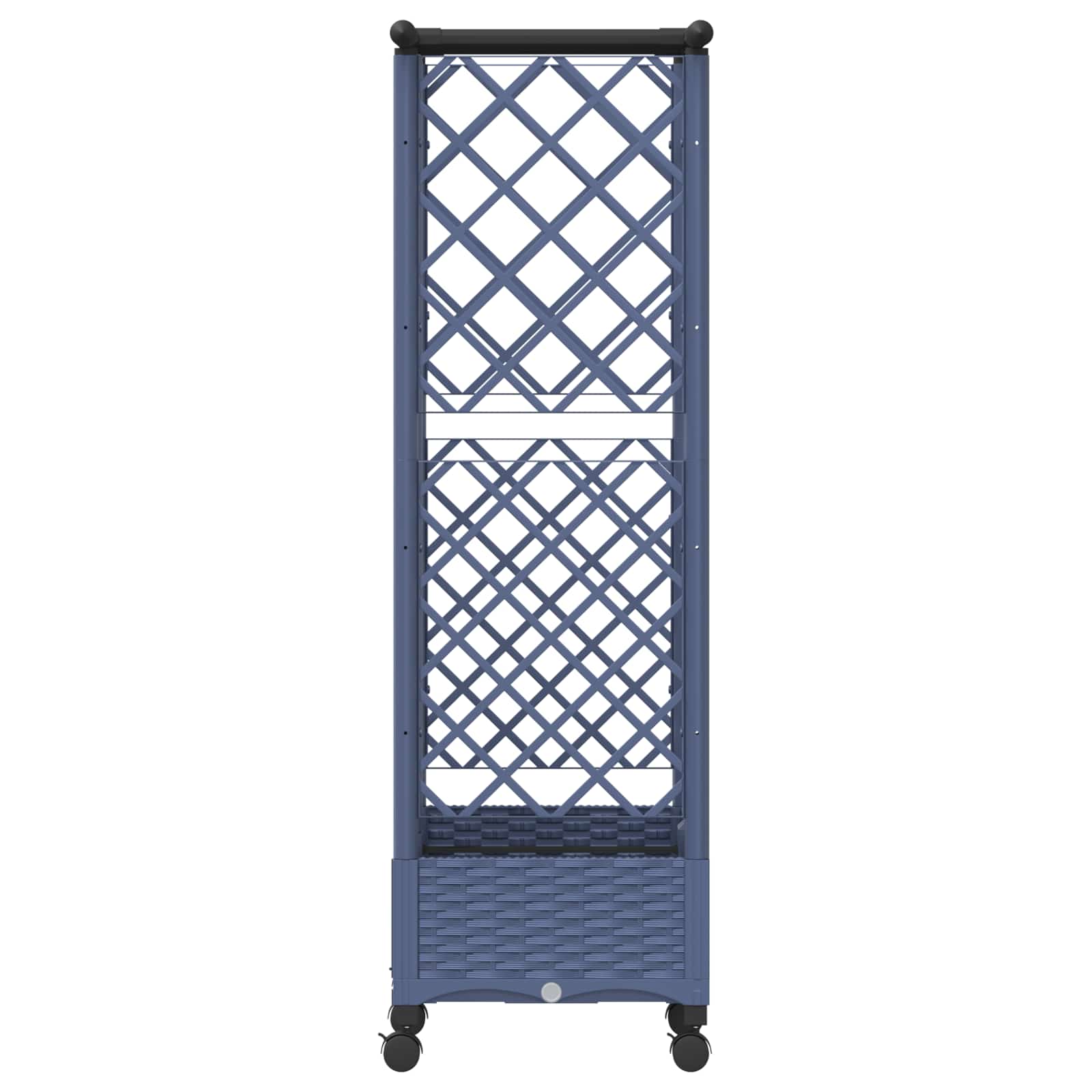 Magasított ágy trellis-szel és tetővel szürke 124 x 40 x 127 cm