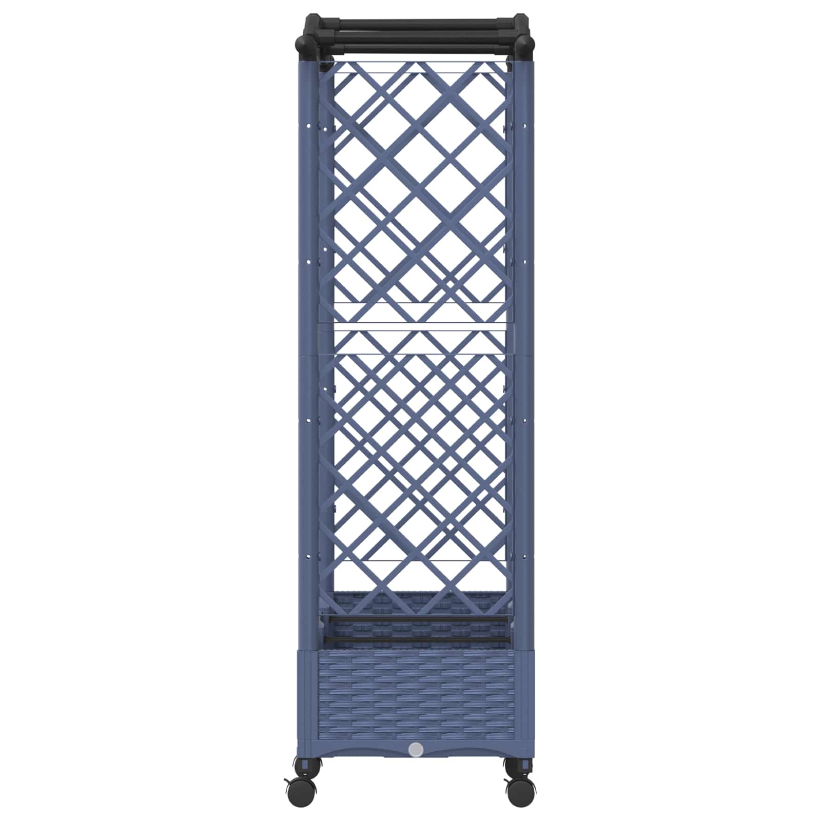 Magasított ágy trellis-szel és tetővel szürke 169 x 40 x 129 cm
