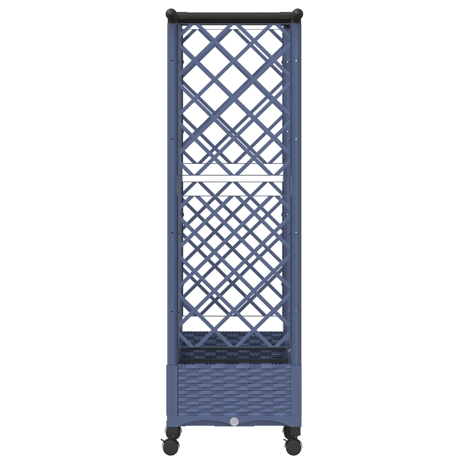 Magasított ágy trellis-szel és tetővel szürke 164 x 40 x 127 cm