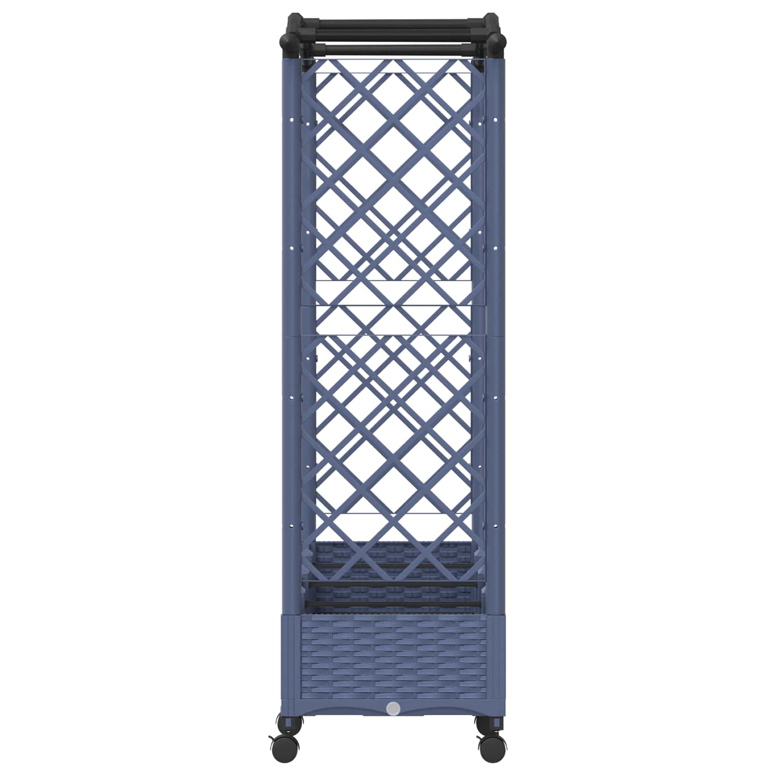 Magasított ágy trellis-szel és tetővel szürke 207 x 40 x 129 cm