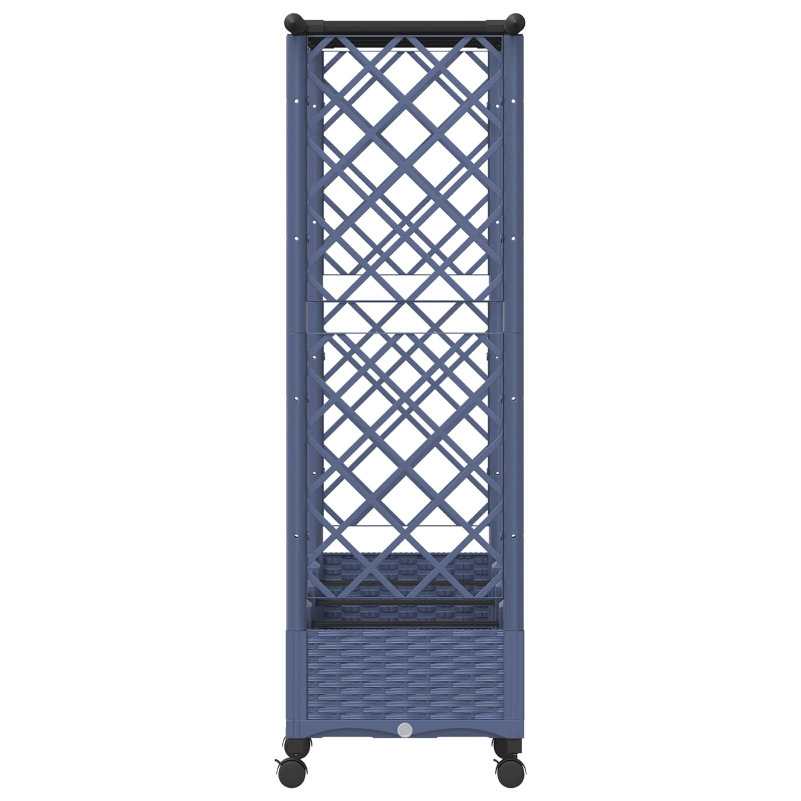 Magasított ágy trellis-szel és tetővel szürke 203 x 40 x 127 cm