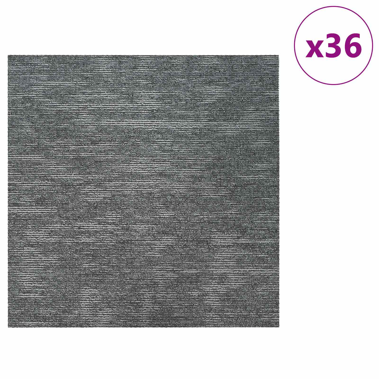 Szőnyegcsempe kőszürke 50 x 50 cm 36 pcs pp és bitumen