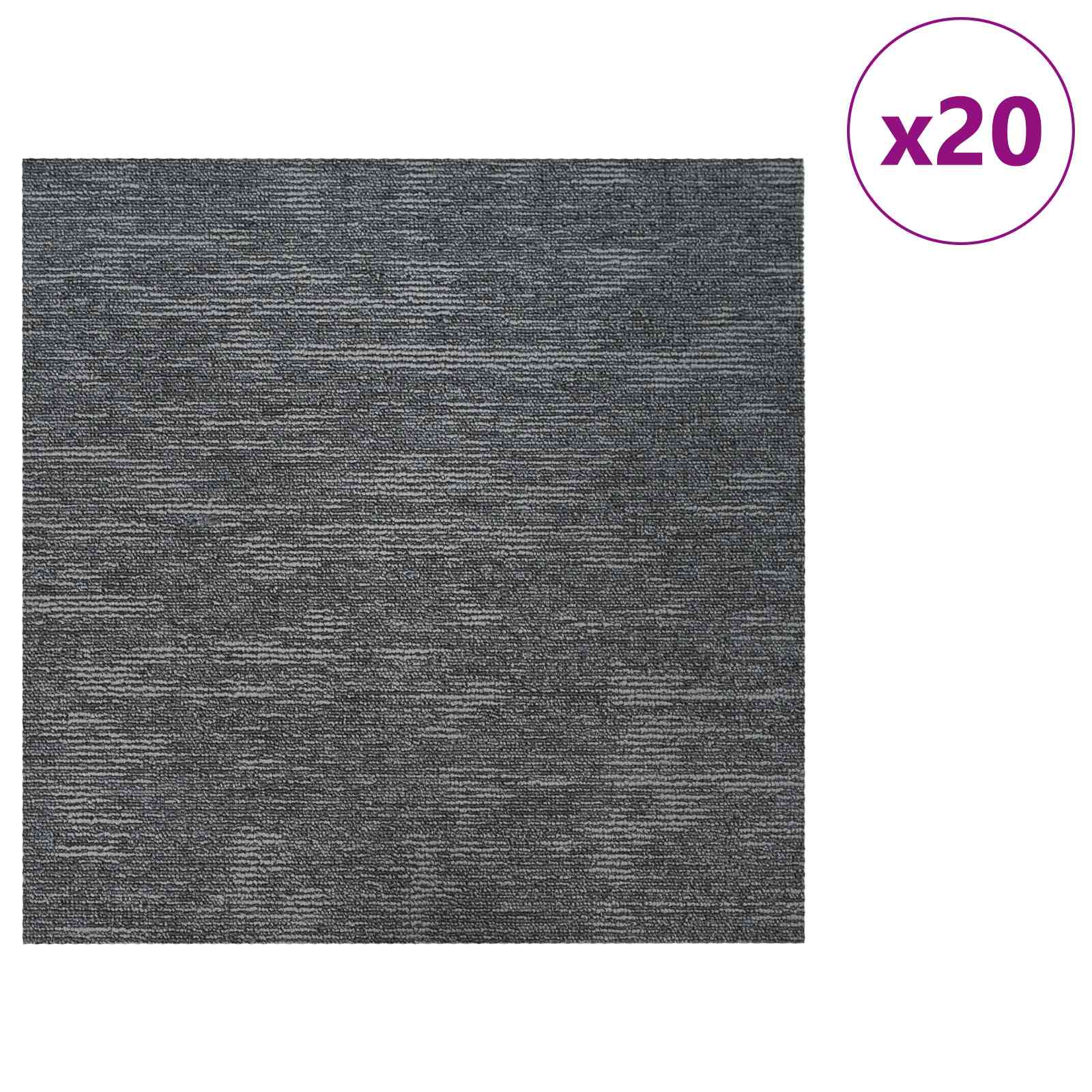 Szőnyegcsempe égszínkék 50 x 50 cm 20 pcs pp és bitumen
