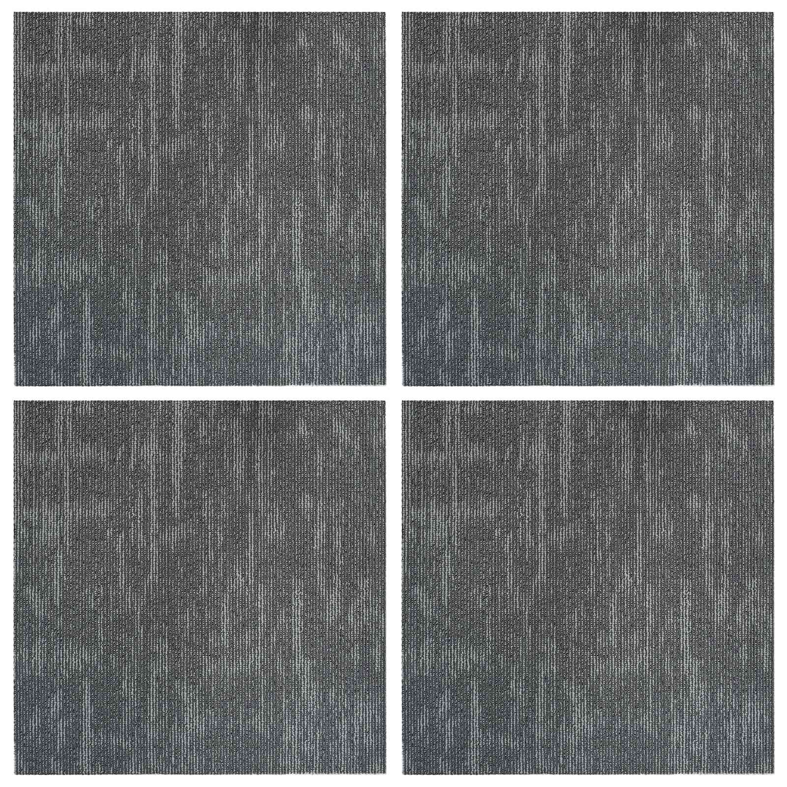 Szőnyegcsempe betonszürke 50 x 50 cm 4 pcs pp és bitumen