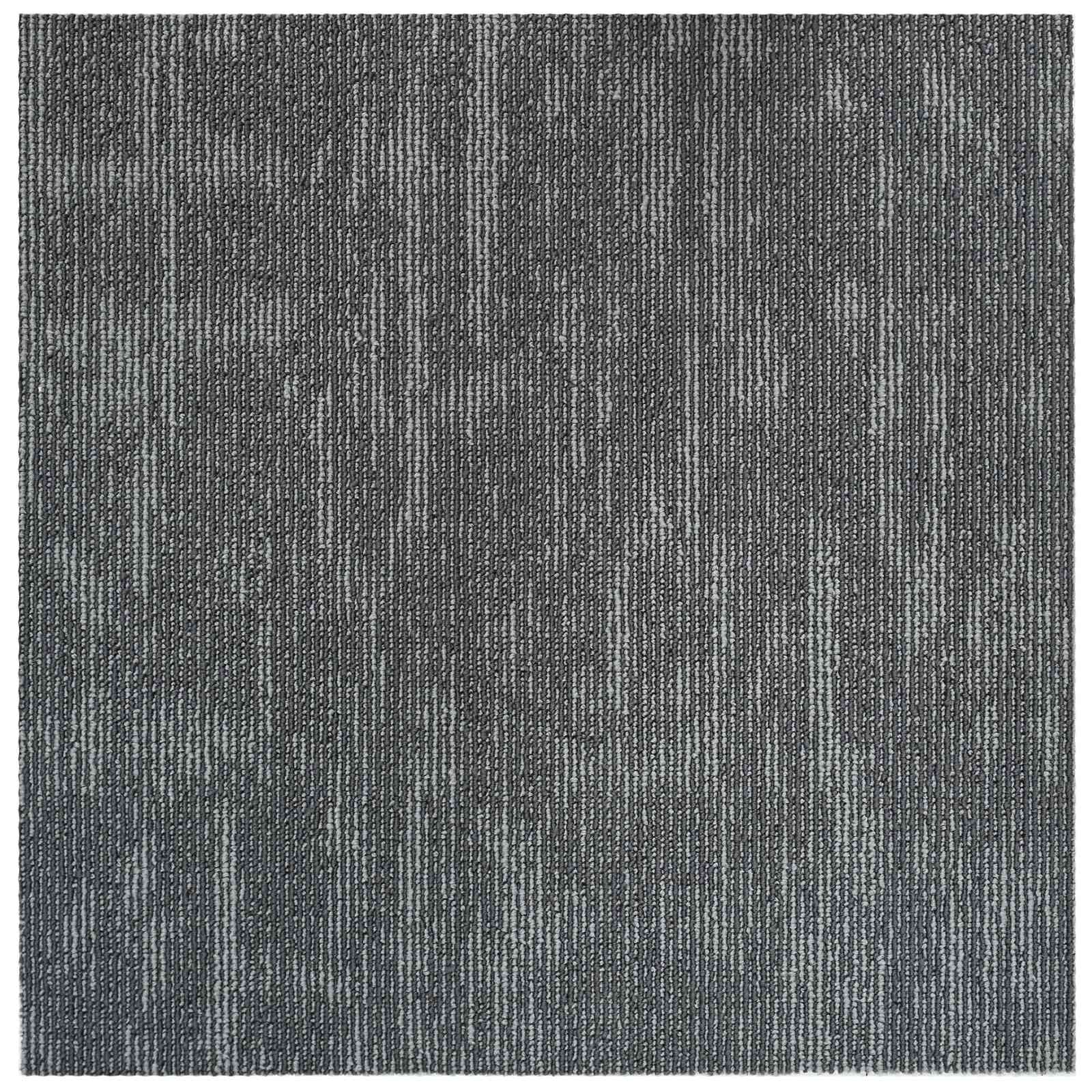 Szőnyegcsempe betonszürke 50 x 50 cm 20 pcs pp és bitumen