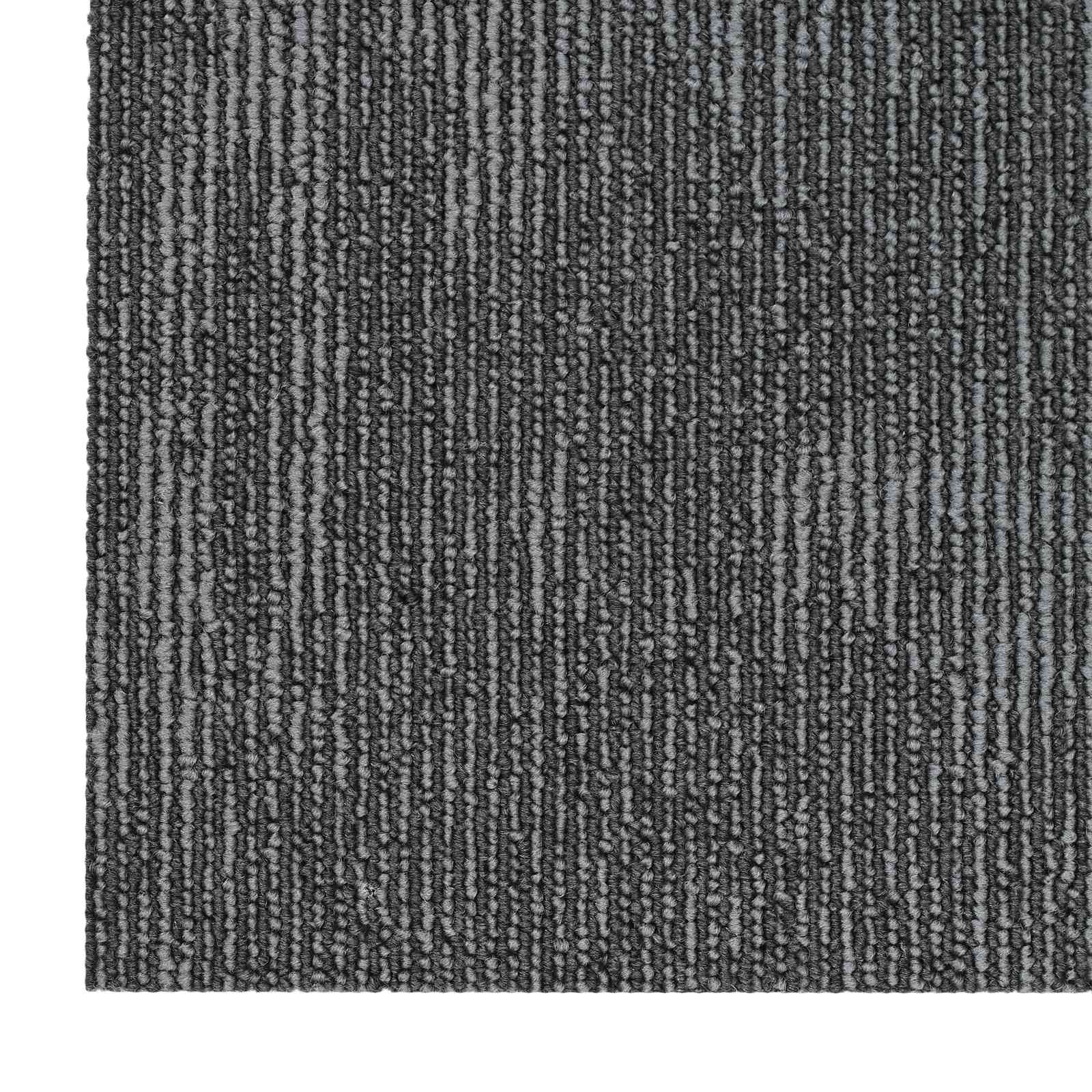 Szőnyegcsempe sötétszürke 50 x 50 cm 4 pcs pp és bitumen