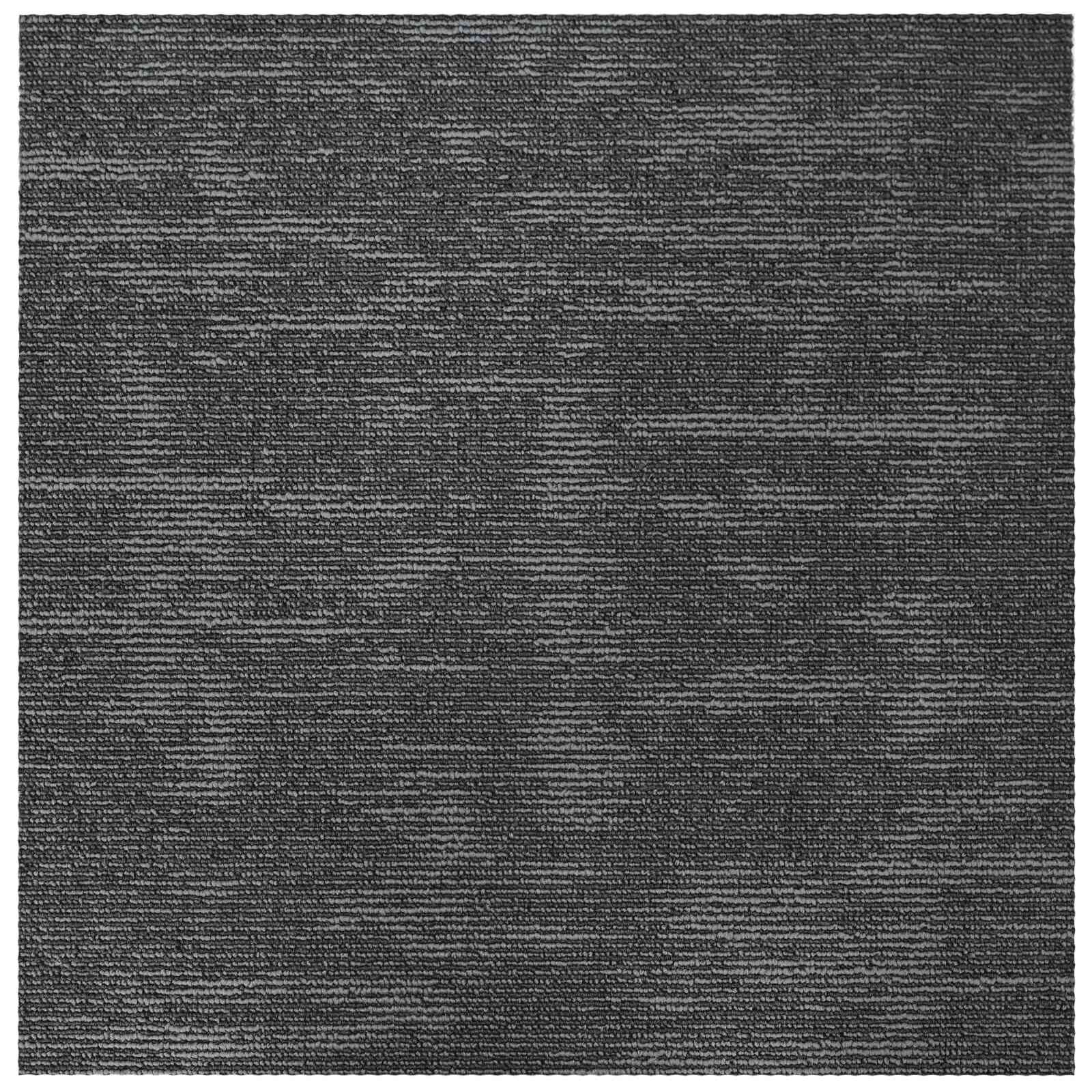 Szőnyegcsempe sötétszürke 50 x 50 cm 4 pcs pp és bitumen