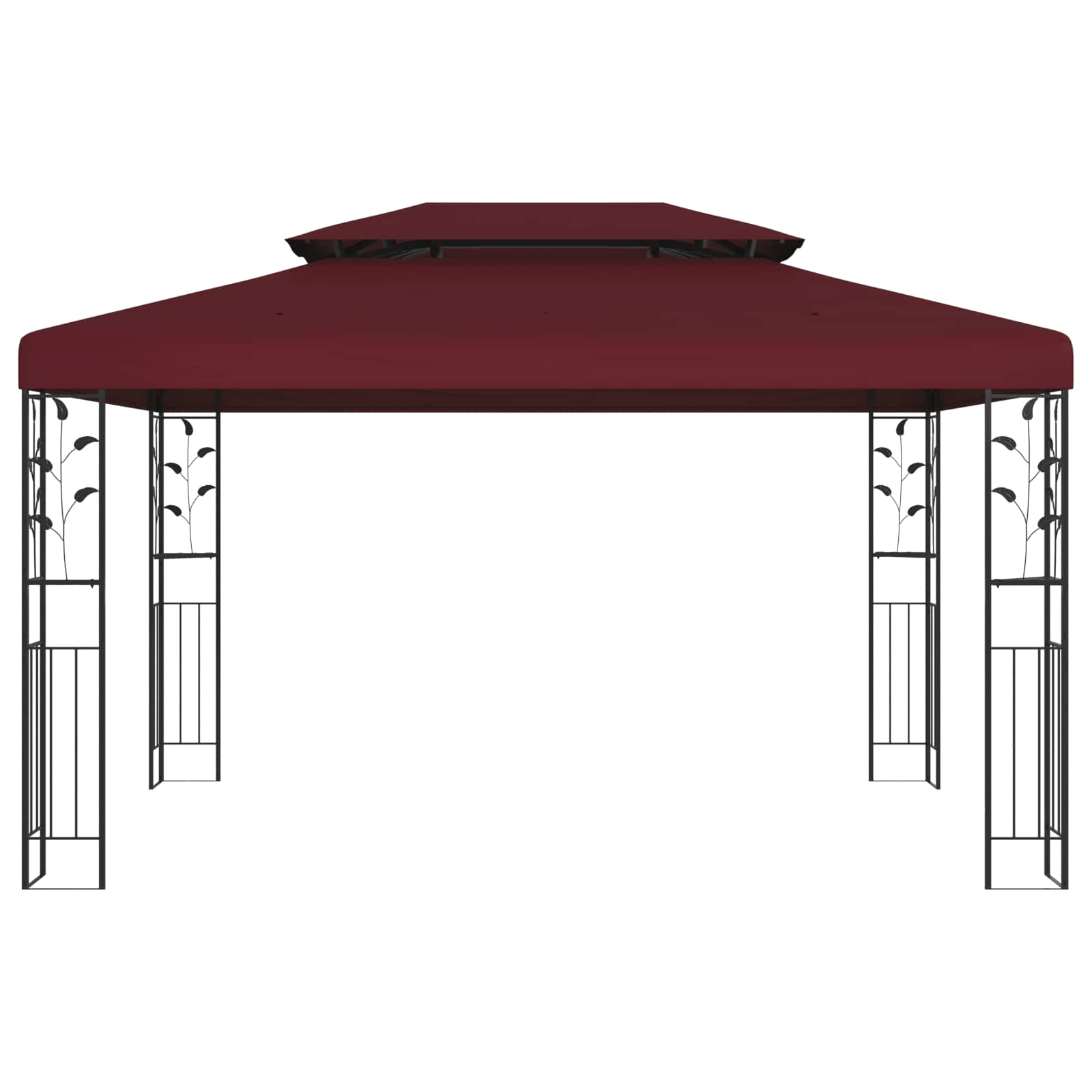Pavilon 3,97 x 2,96 x 2,68 m bordó poliészter és acél