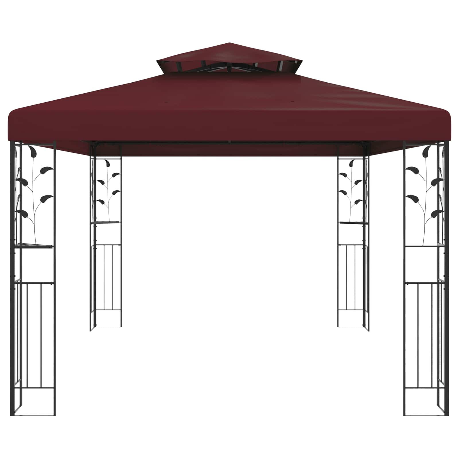 Pavilon 3,97 x 2,96 x 2,68 m bordó poliészter és acél