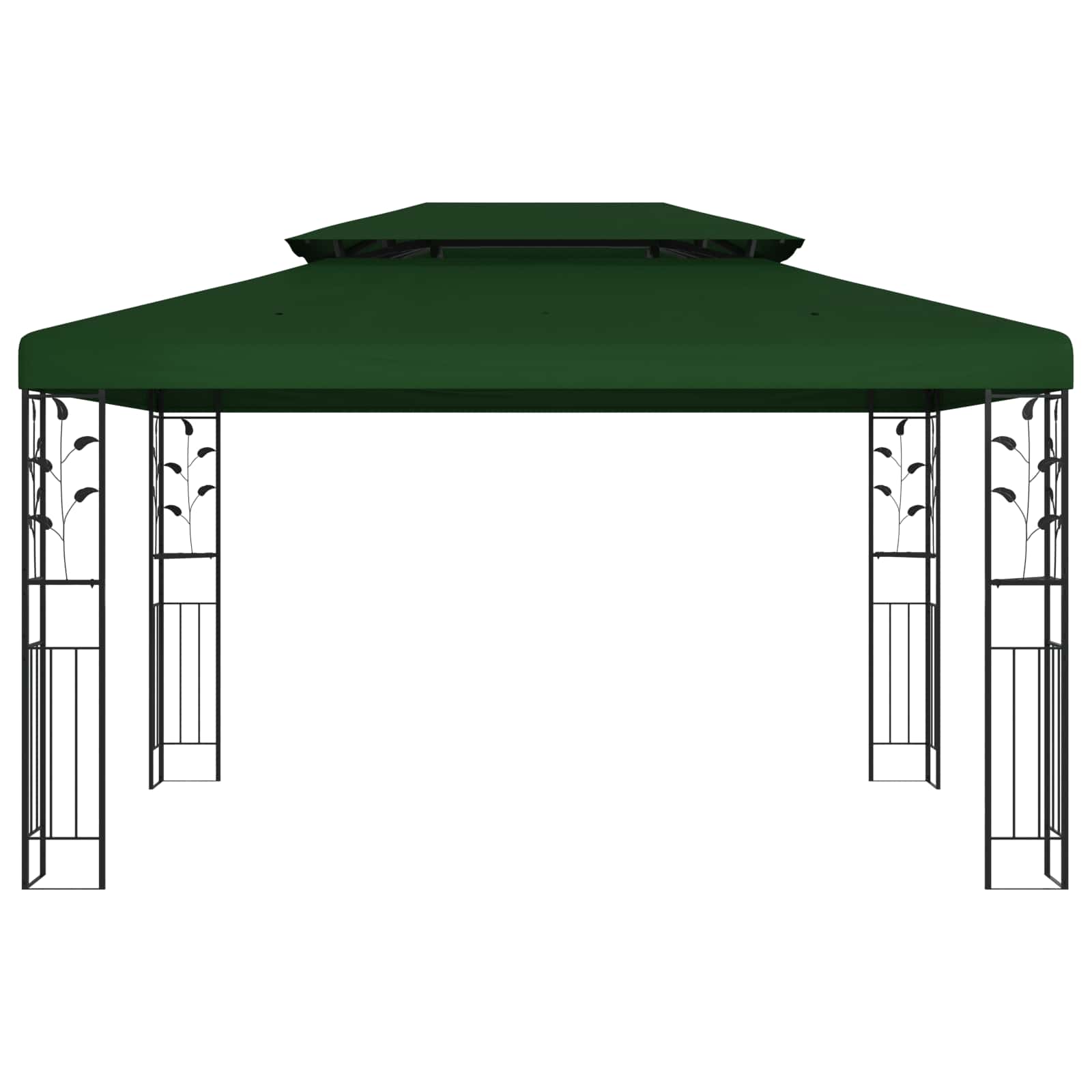 Pavilon 3,97 x 2,96 x 2,68 m zöld poliészter és acél