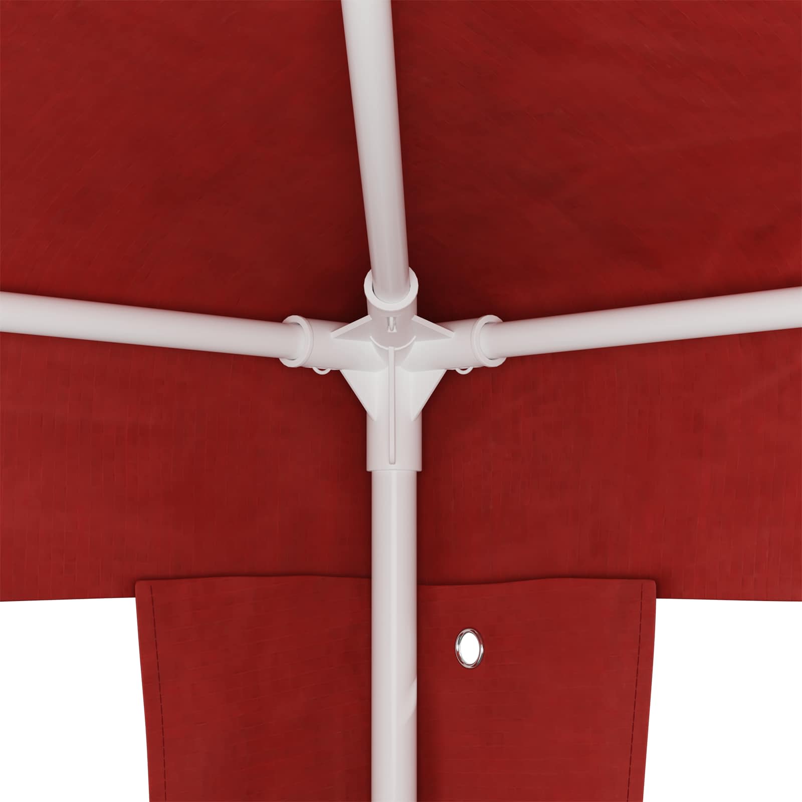 Partysátor piros 600 x 300 x 255 cm pe és acél