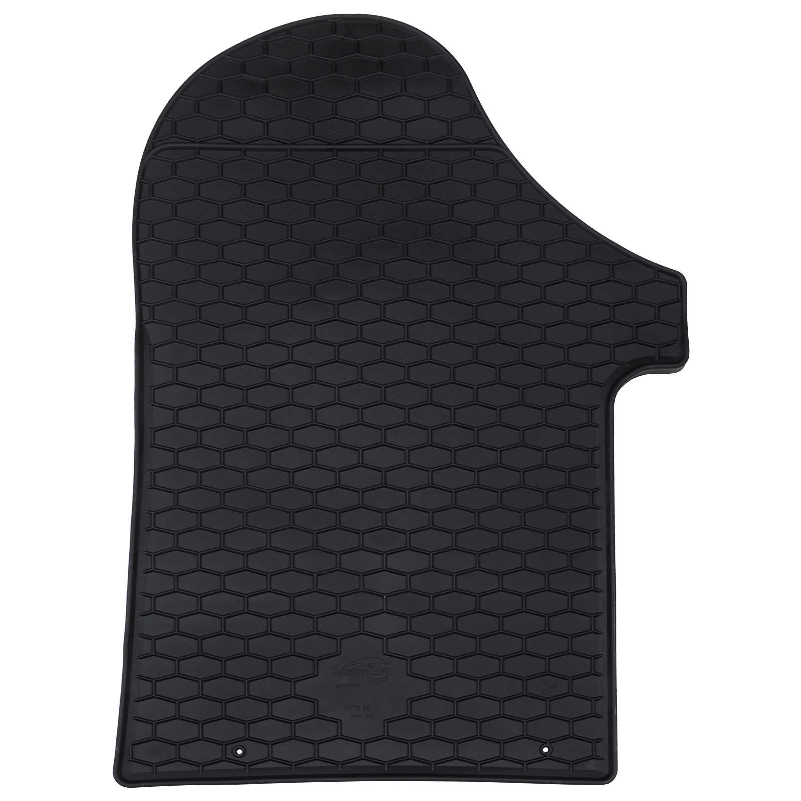 Autószőnyeg 2 pcs fekete tpe