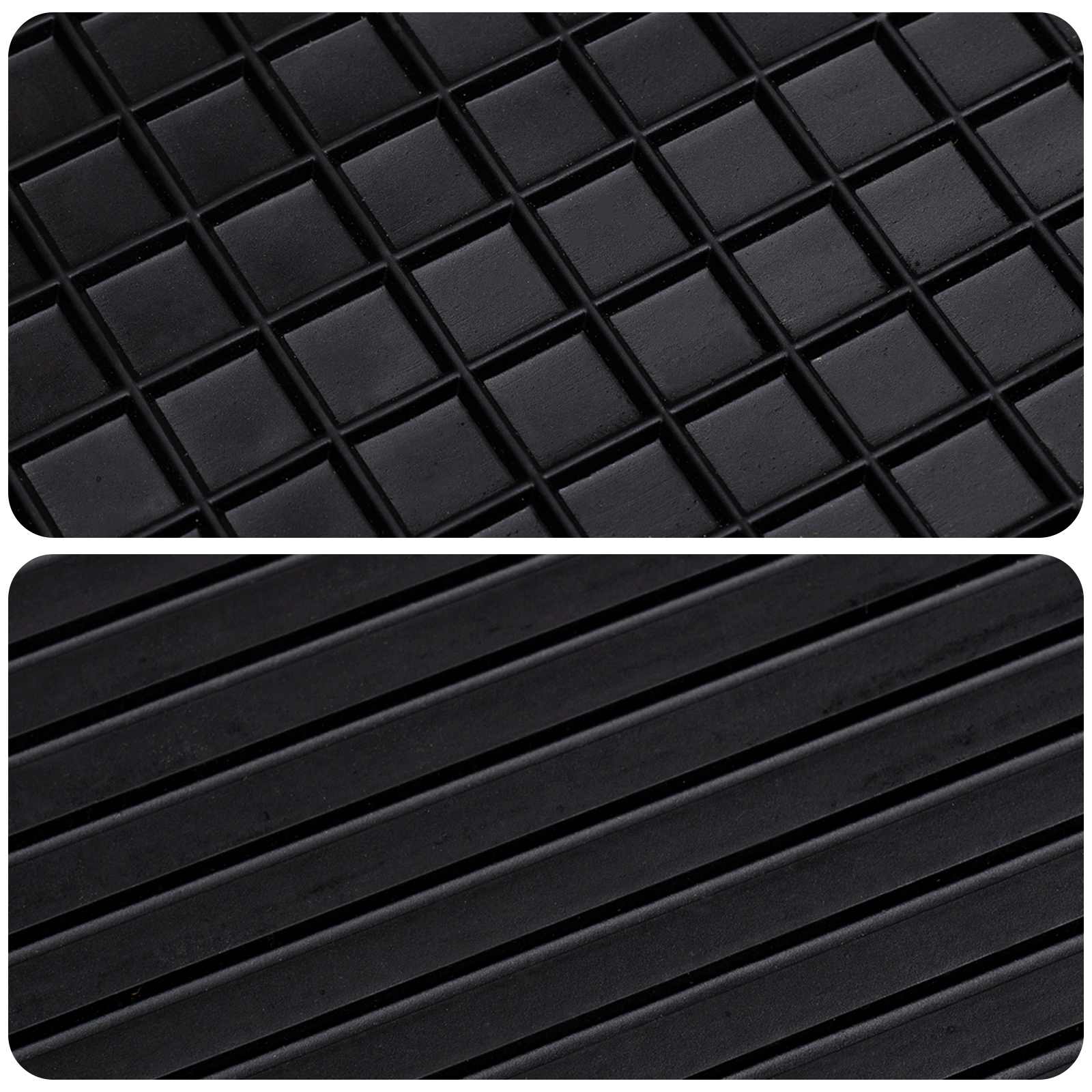 Autószőnyeg 4 pcs fekete alkalmas vw caddy bs gumi