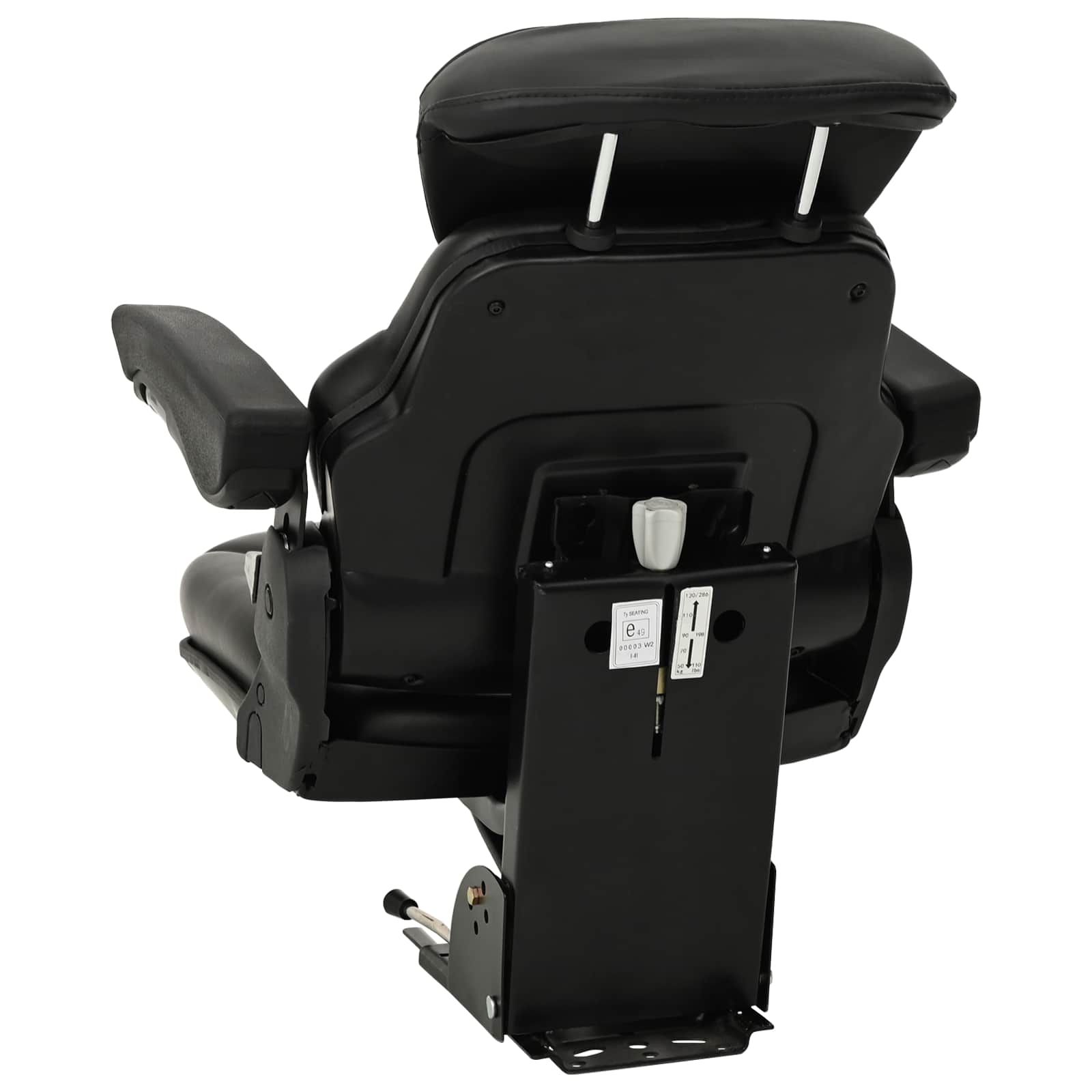 Traktor ülés felfüggesztéssel fekete 60 x 58 x 72 cm