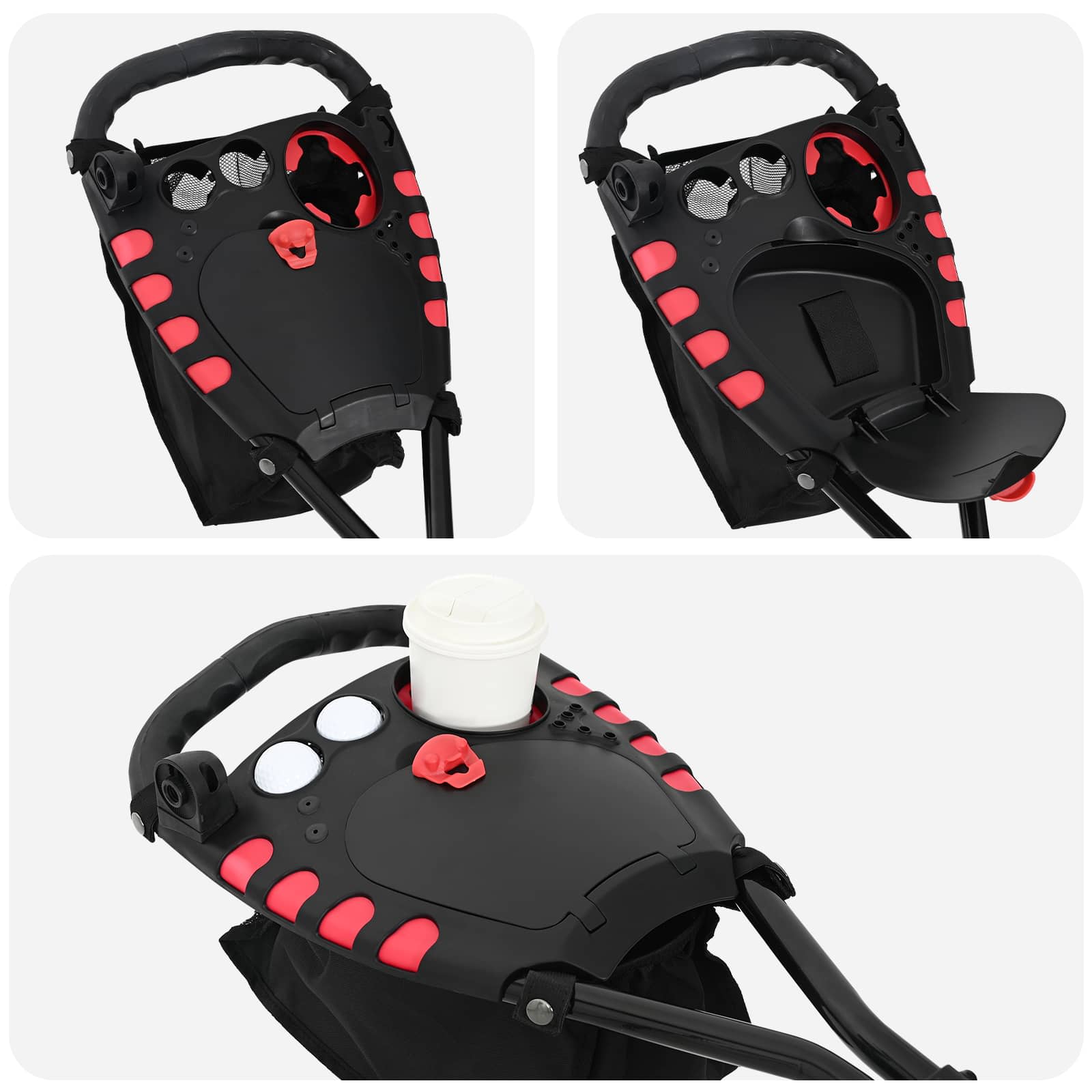 Golf kocsi fekete 110 x 60 x 132 cm vas
